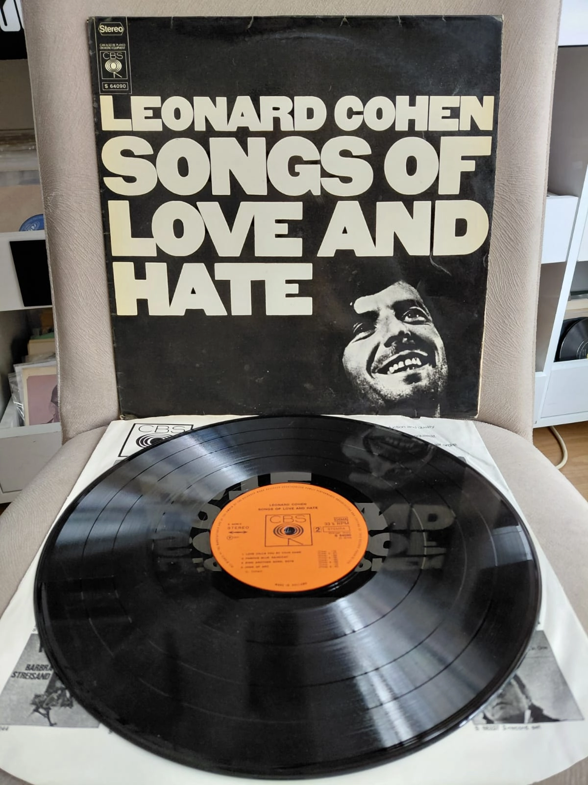Leonard Cohen – Songs Of Love And Hate - 1971 Hollanda Basım - 33lük LP Plak Albüm-2.el