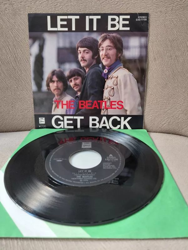 BEATLES -  Let It Be / Get Back  - 1981 Japonya  Basım 45lik Plak-2.el