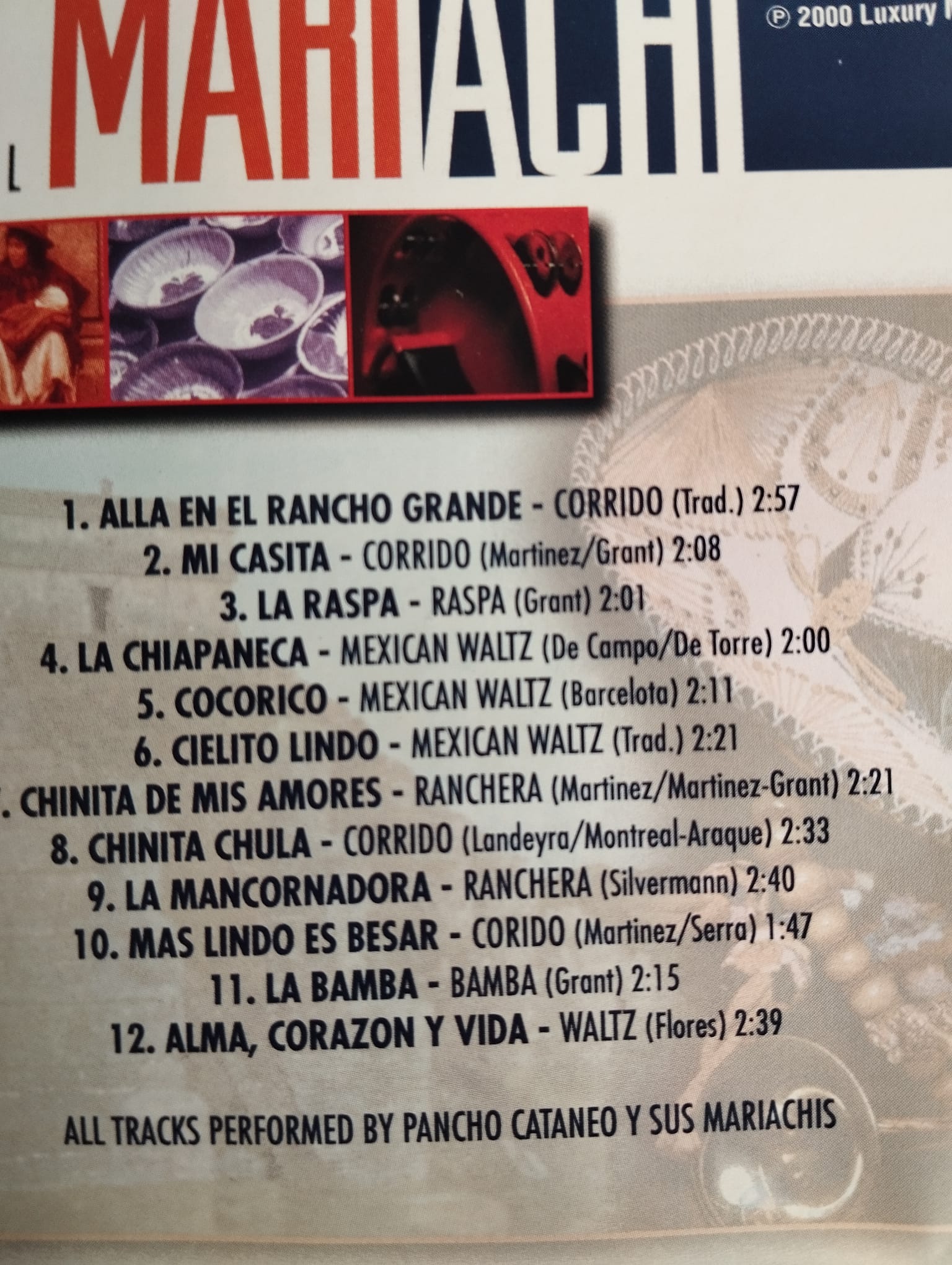 Original MARIACHI Sound of Music -  2004 Avrupa Basım - 2. El CD Albüm