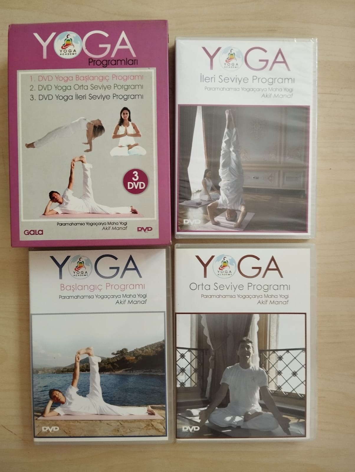 Yoga Programları - Başlangıç Programı / Orta Seviye Programı / İleri Seviye Programı -   3xDVD Box Set-2.EL