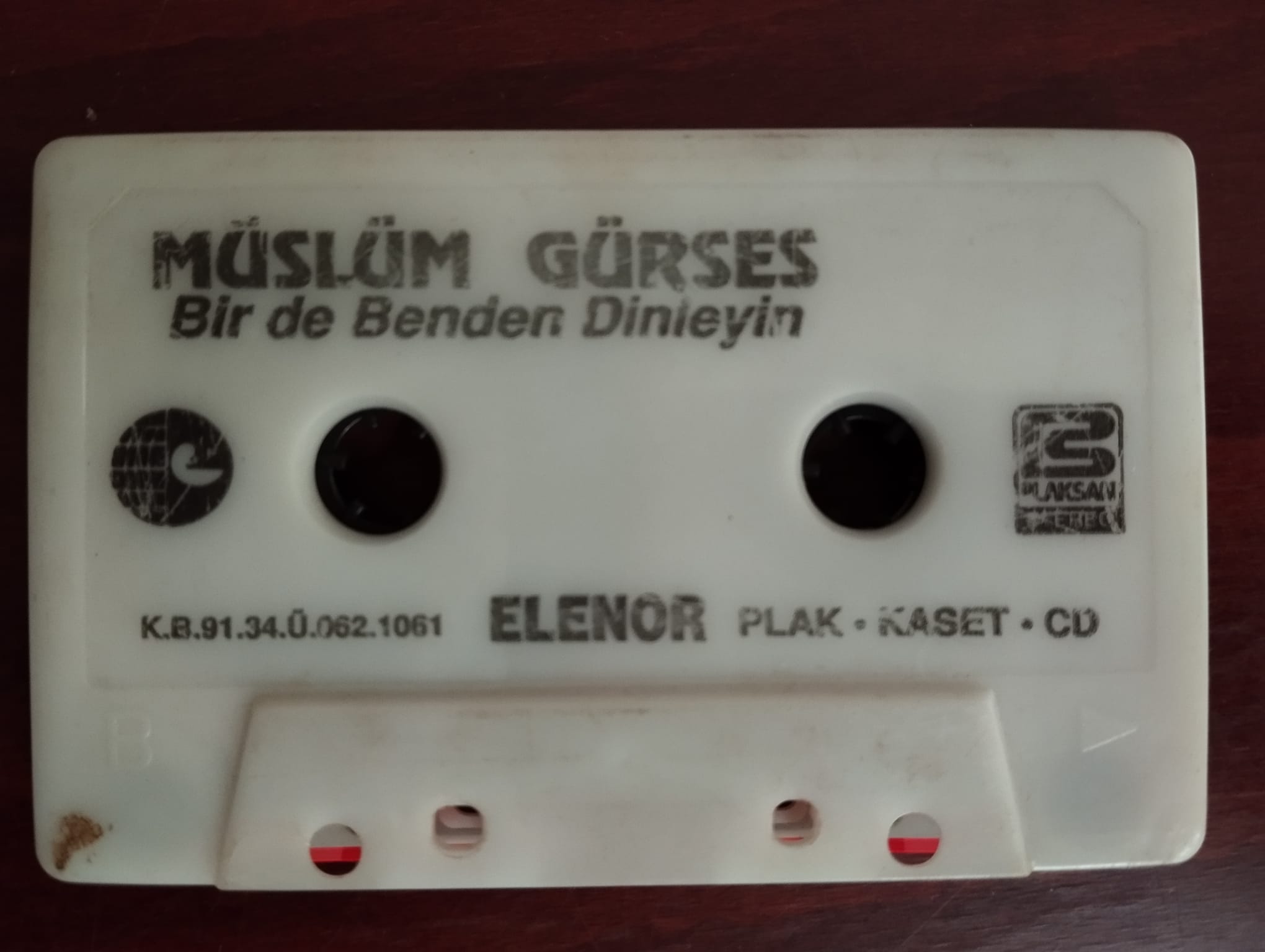 Müslüm Gürses –  Birde Benden Dinleyin  - 1991 Türkiye Basım  Kaset - Kapaksız-2.el