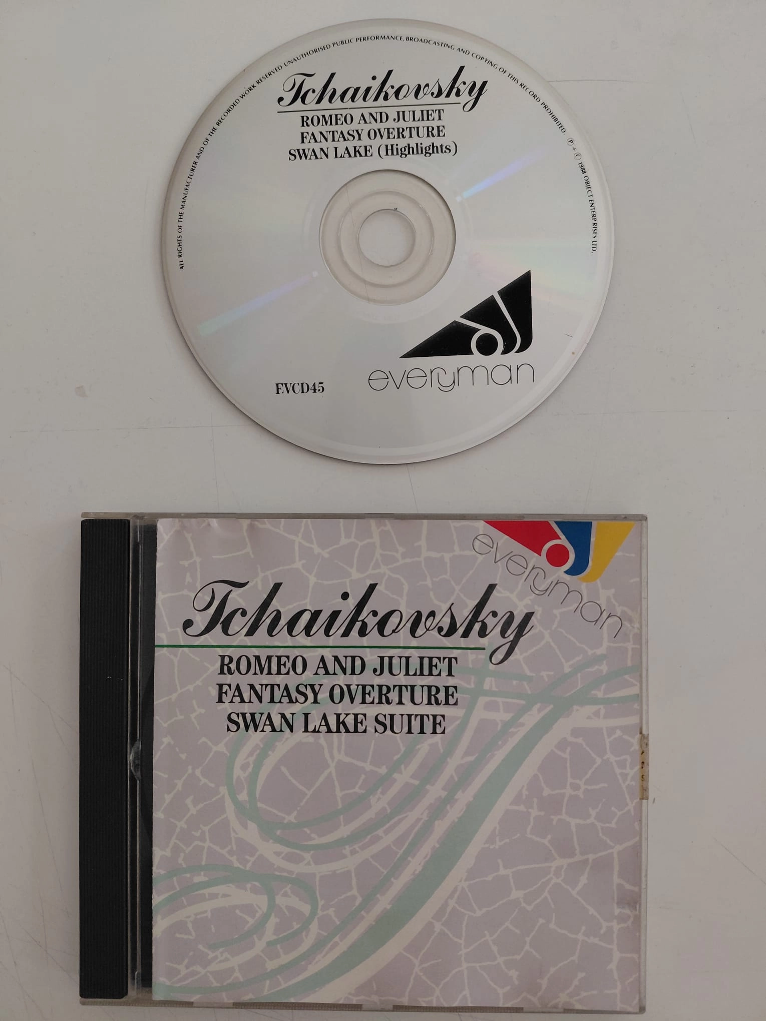 Tchaikovsky  – Romeo & Juliet / Swan Lake Suite  – 1988  Avrupa Basım - CD Albüm-2.el