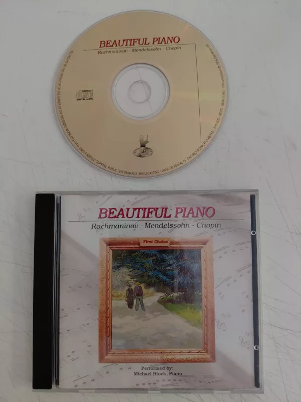 Michael Block / Rachmaninov, Mendelssohn, Chopin–Beautiful Piano -1996 İngiltere Basım CD-2.el