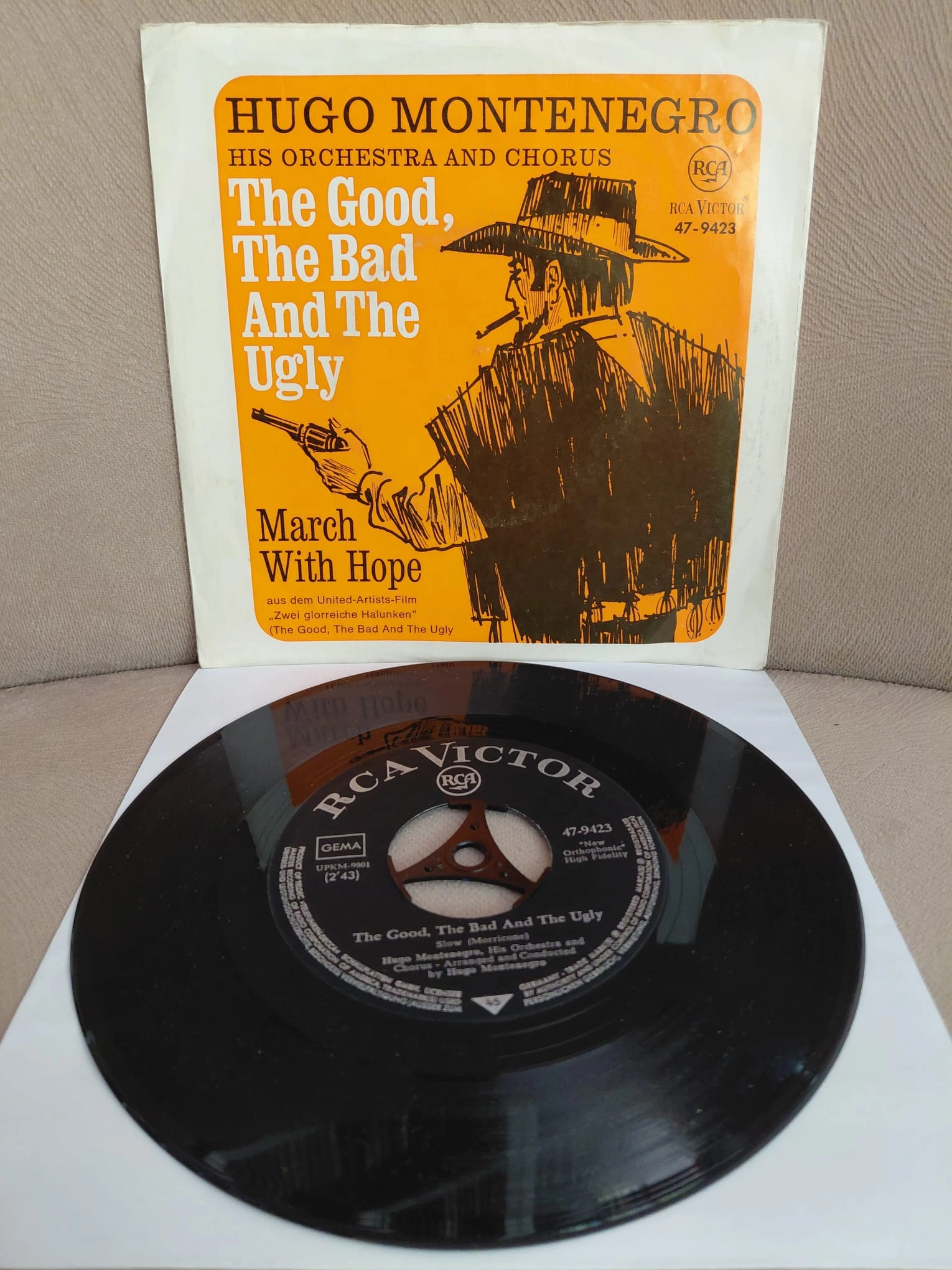 Hugo Montenegro  – The Good, The Bad And The Ugly  - 1968  Almanya Basım 45’lik  Plak