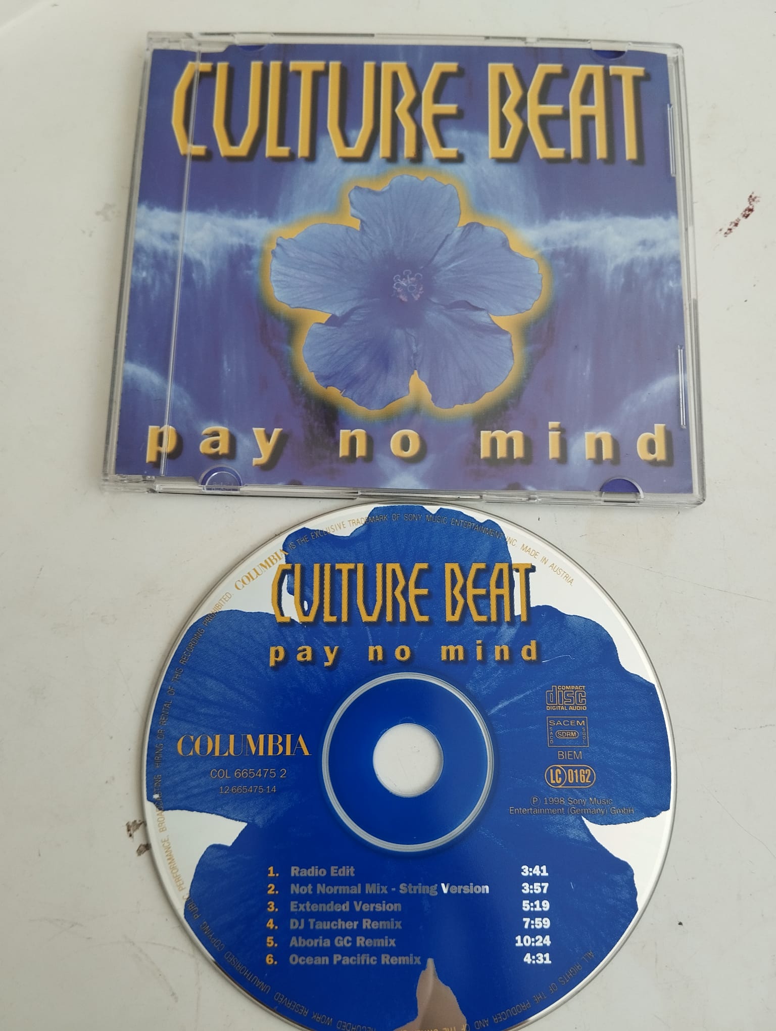 Culture Beat – Pay No Mind - 1998 Avrupa Basım 2. El CD, Maxi-Single