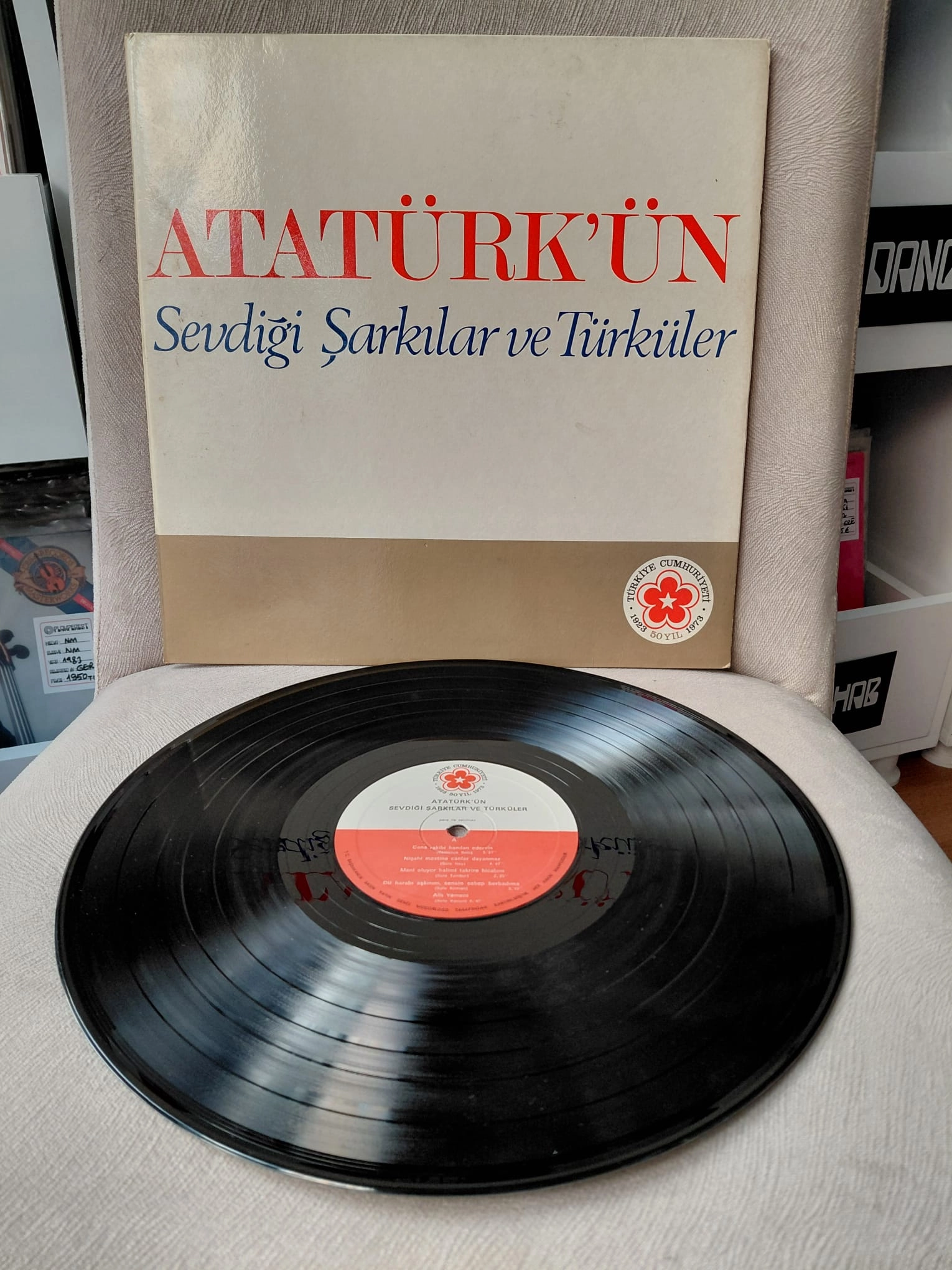 Atatürk’ün Sevdiği Şarkılar Ve Türküler - 1973 Türkiye Basım 33 Lük LP Albüm Plak-2.el