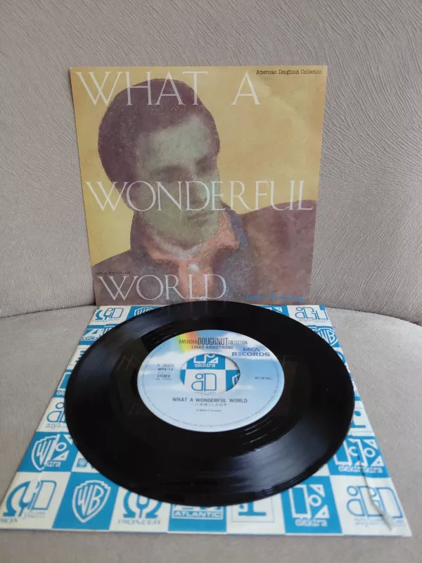 Louis Armstrong – What A Wonderful World - 1988 Japonya Basım 45lik Plak /One Side Single-2.el