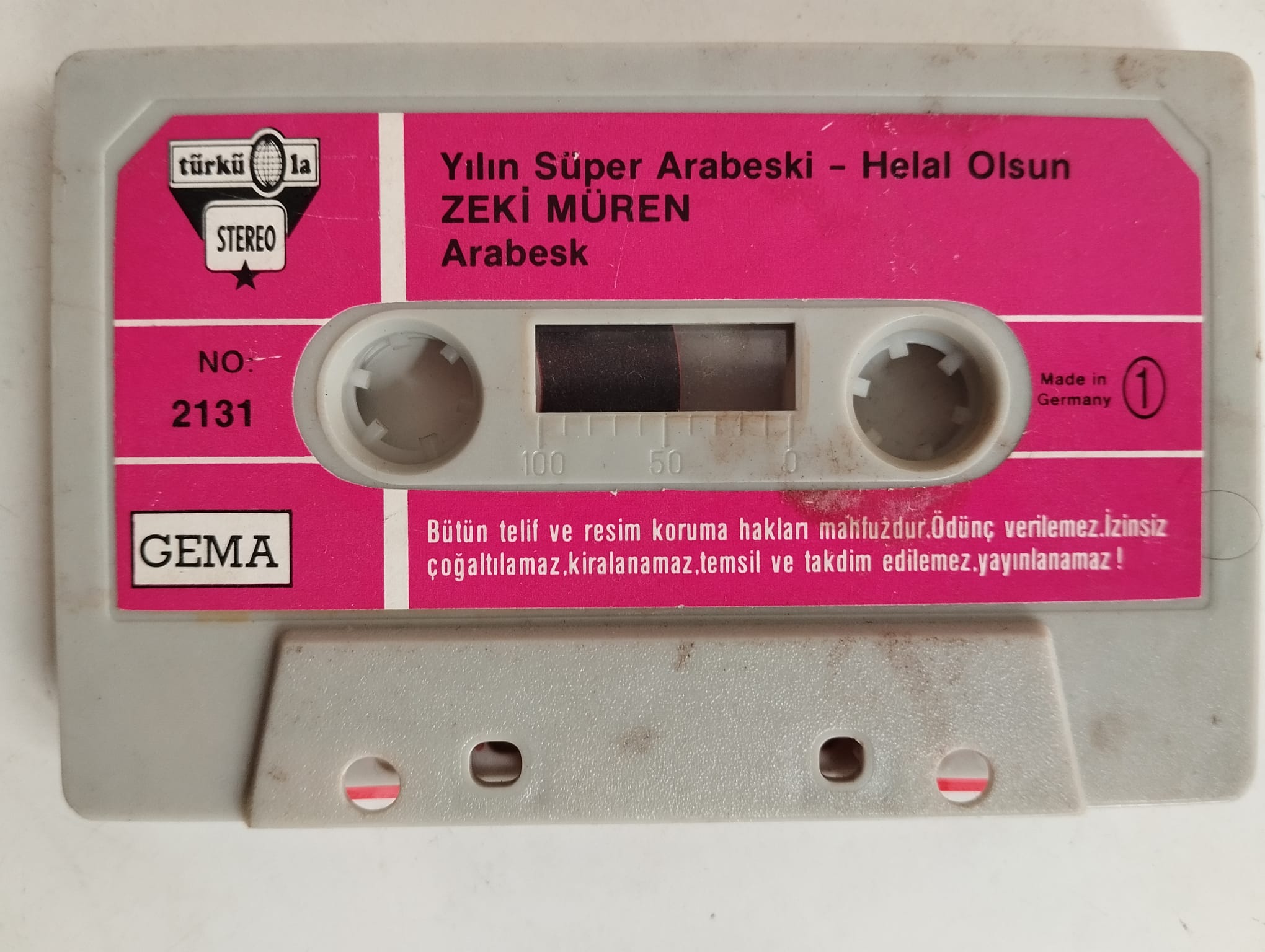 Zeki Müren – Helal Olsun - Almanya Basım  Nadir Kaset / Türküola -Kapaksız-2.el