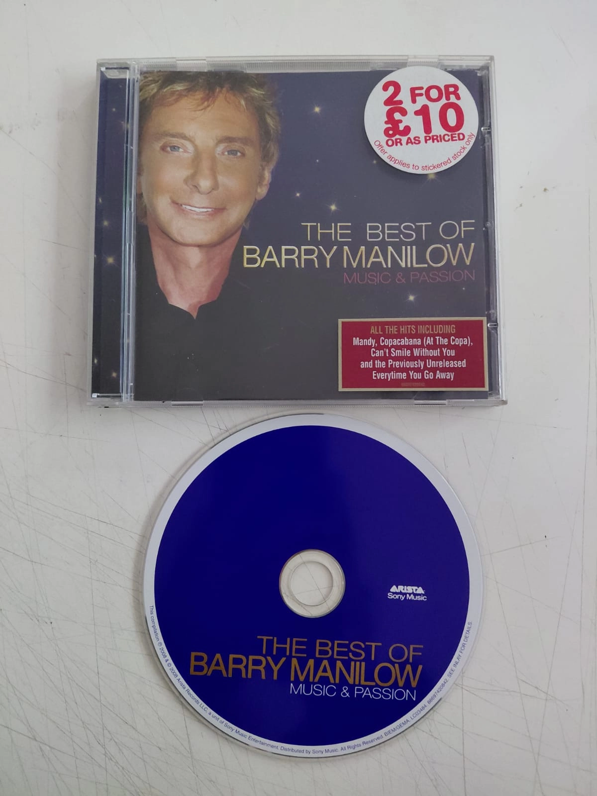 Barry Manilow – The Best Of Barry Manilow Music And Passion - 2008 Avrupa Basım CD Albüm-2.el