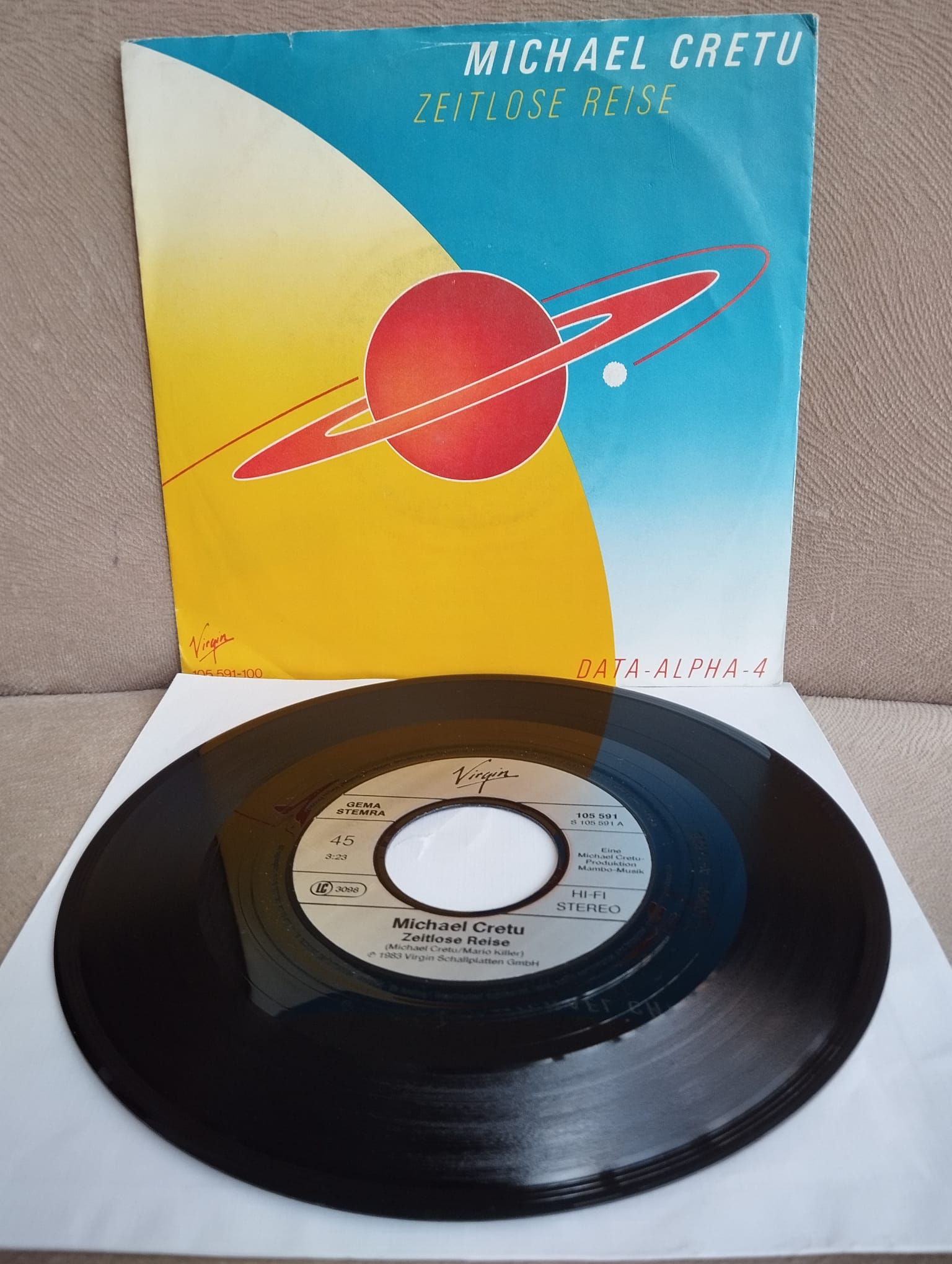 Michael Cretu – Zeitlose Reise  - 1983  Almanya Basım 45 LİK PLAK - 2. EL