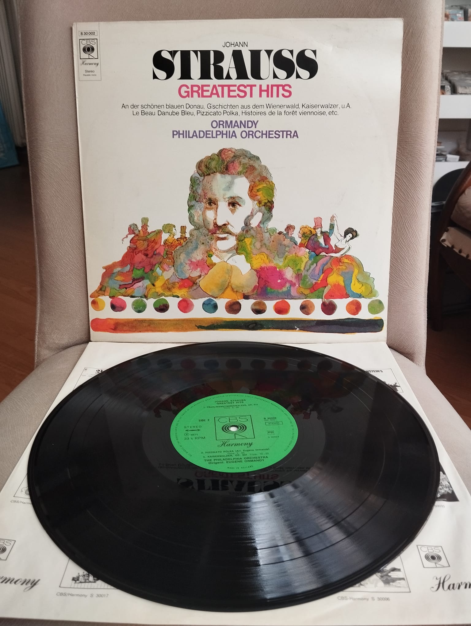 JOHANN STRAUSS - Greatest Hits - 1971 Hollanda Basım LP Plak Albüm -2.EL