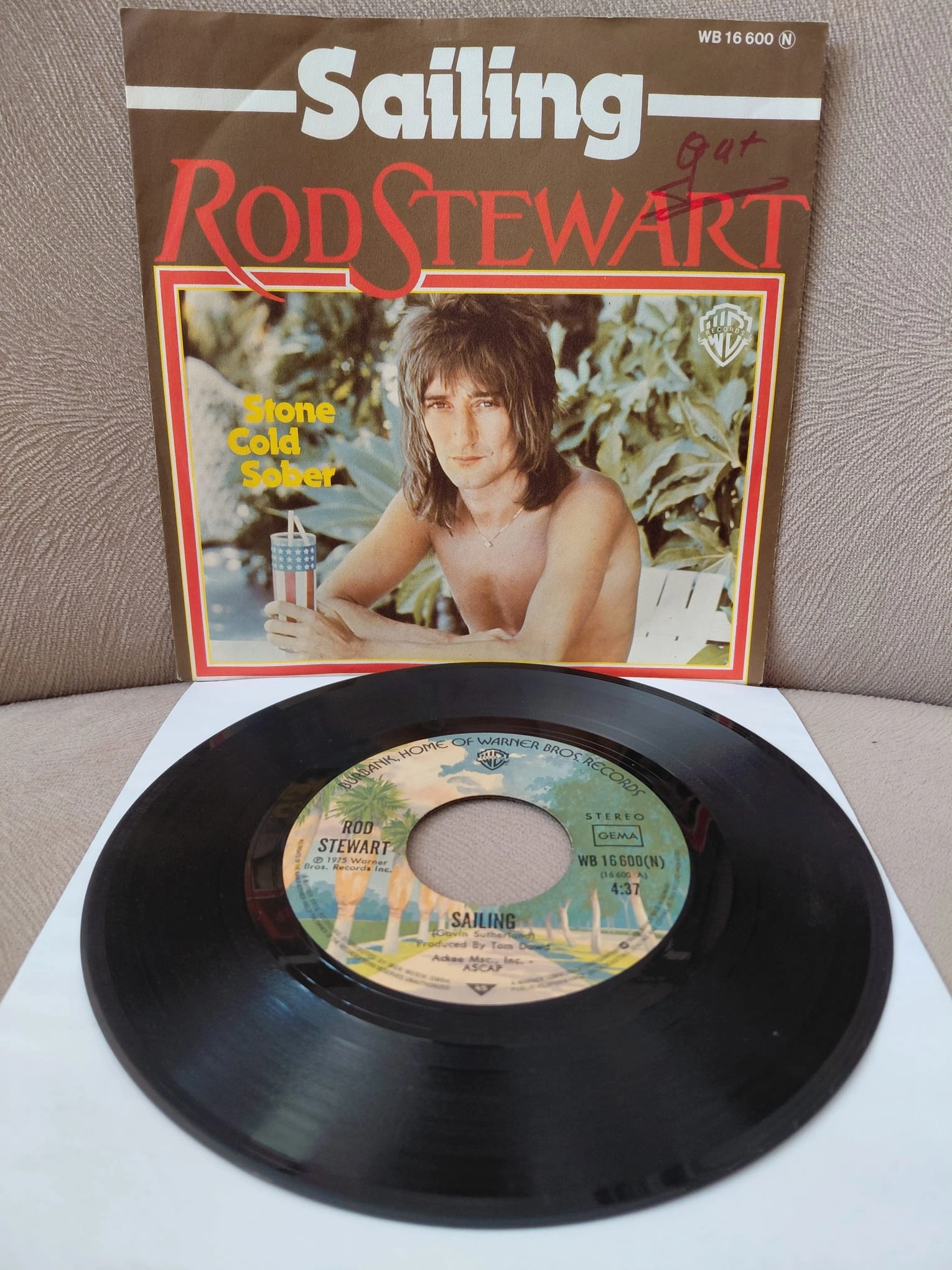 Rod Stewart  –  Sailing   -  1975  Almanya Basım  45’lik  Plak