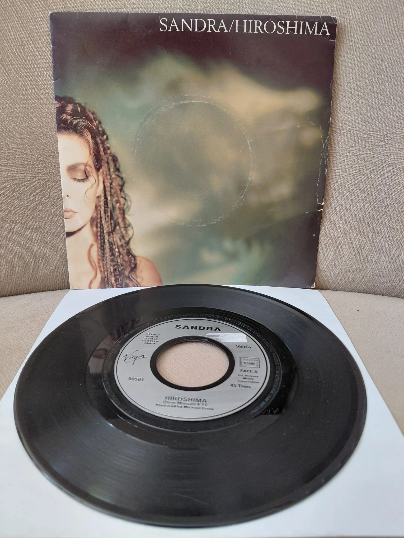 SANDRA   –  Hiroshima -  1990  Fransa Basım  45’lik  Plak