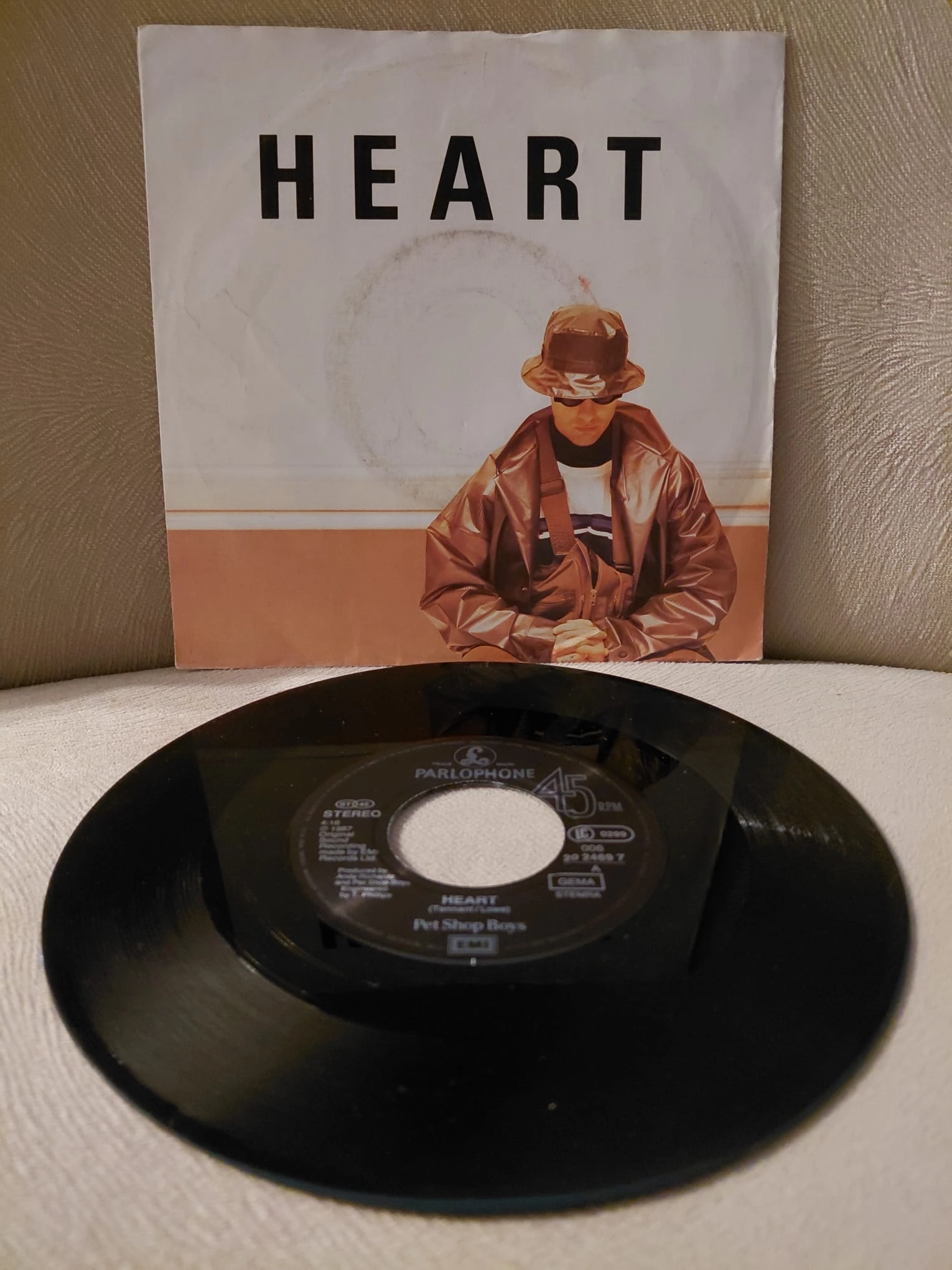 Pet Shop Boys  –  Heart -  1988  Almanya Basım 45lik Plak - Dönem Basımdır