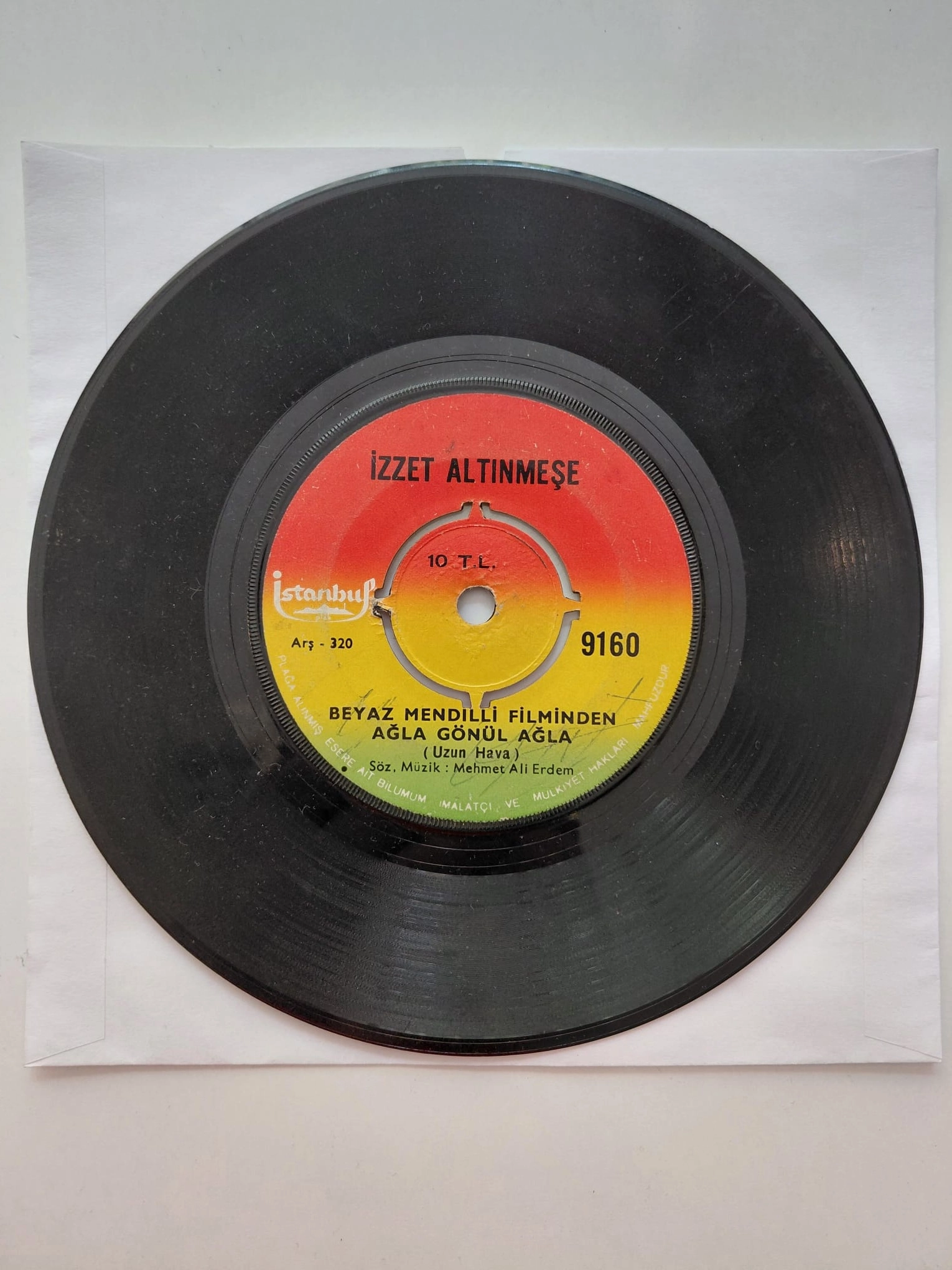 İzzet Altınmeşe  - Ağla Gönül Ağla / Bu Ayrılık Sanada mı Kahretti -  1970 Türkiye Basım  45 lik Plak