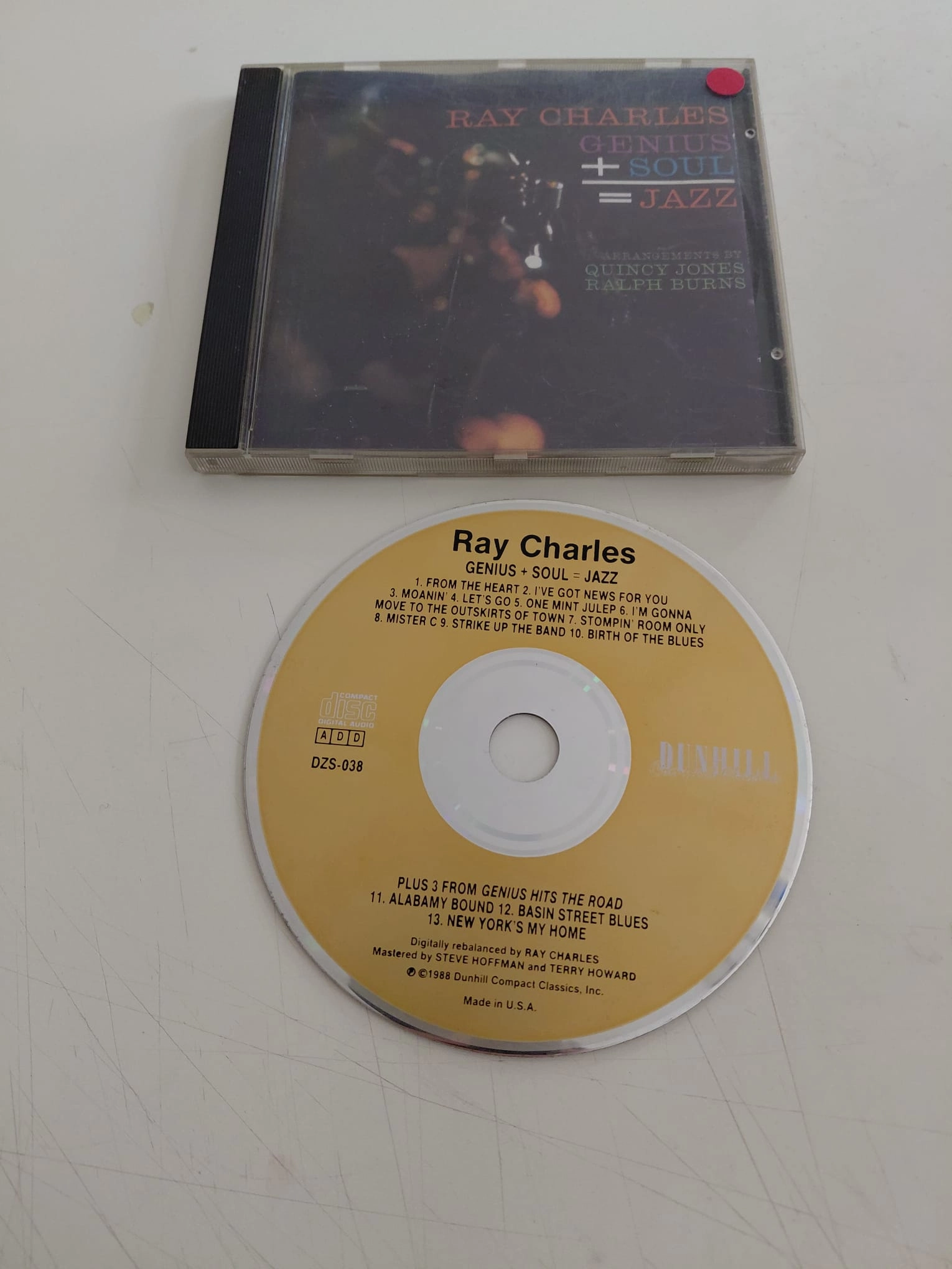 Ray Charles – Genius + Soul = Jazz – 1988 USA Basım - CD Albüm-2.el