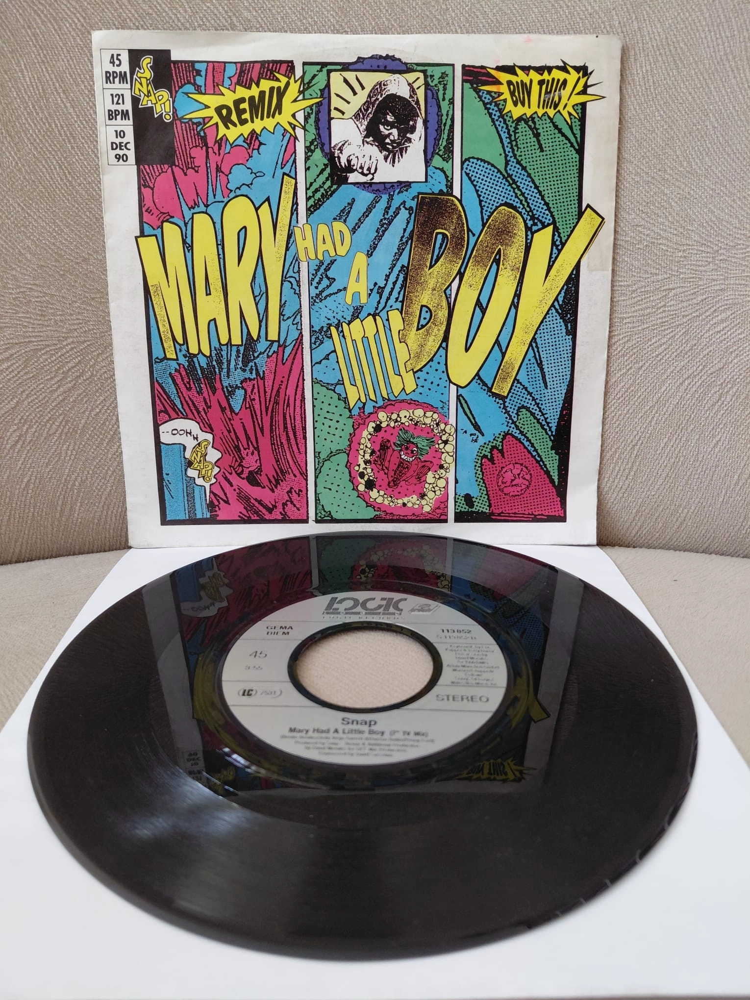 SNAP   –  Mary Had A Little Boy   -  1990  Almanya Basım  45’lik  Plak