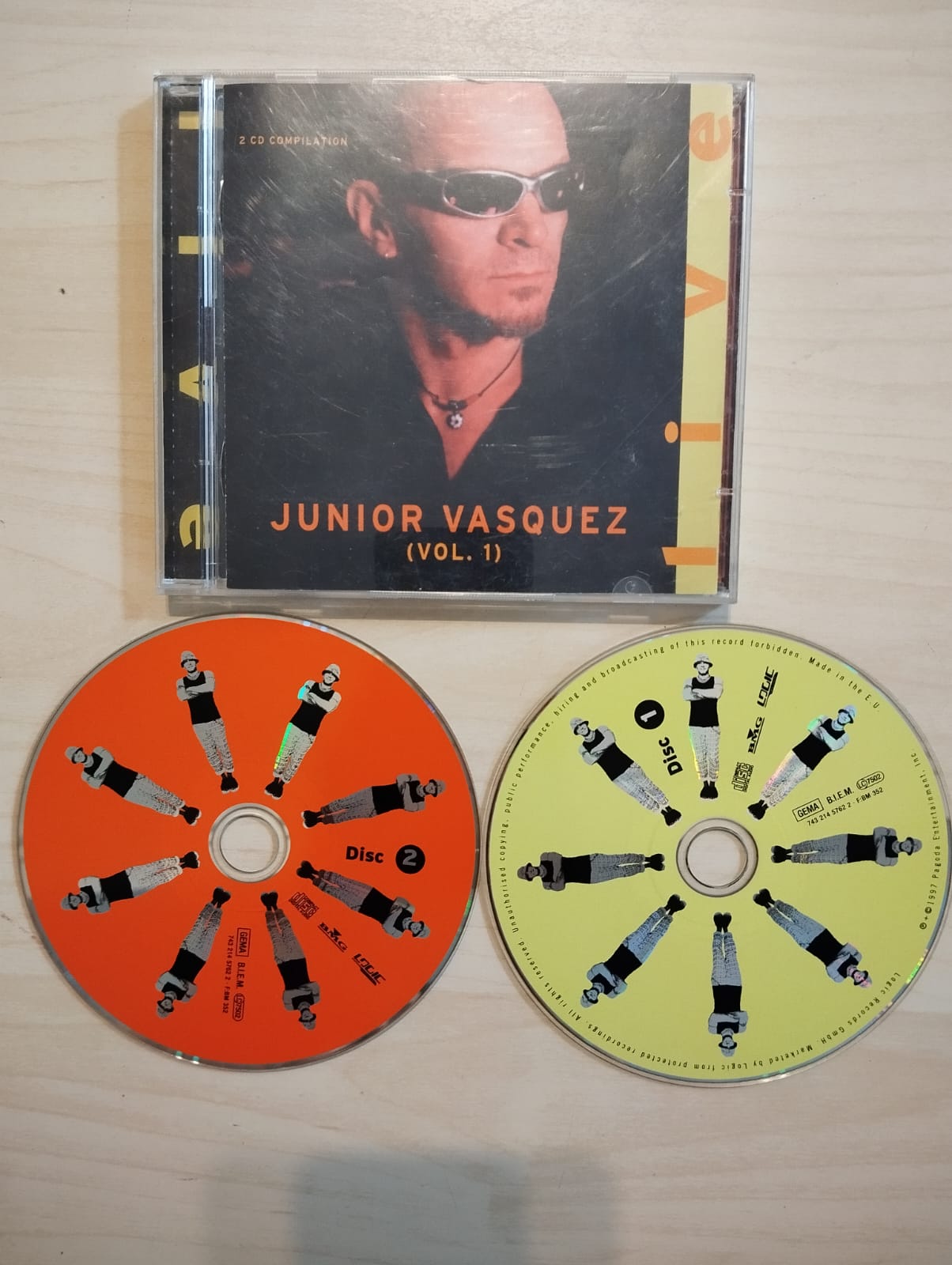 Junior Vasquez – Live (Vol. 1)  - 1997 Almanya Basım - 2xCD Albüm-2.el