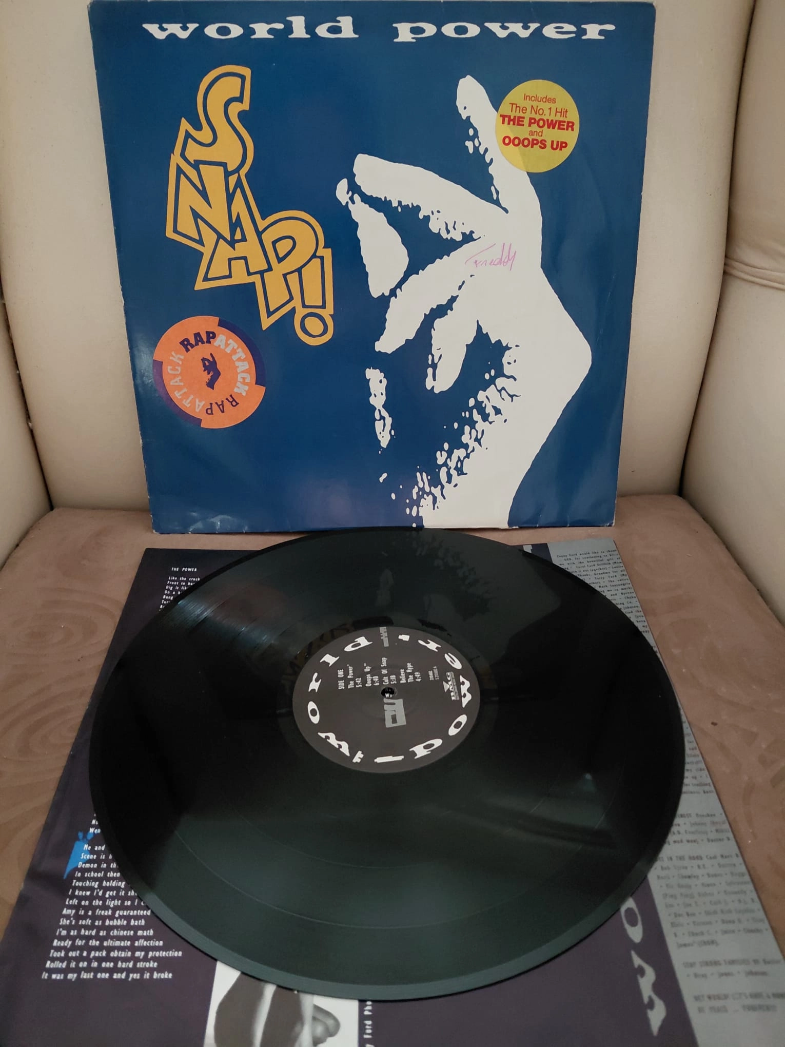 SNAP!  –  World Power  - 1990  Almanya Basım Albüm - LP Plak