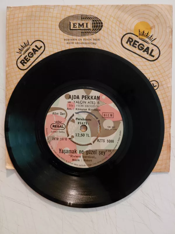 Ajda Pekkan –  Yaşamak Ne Güzel Şey - 1969 Türkiye Basım 45 lik Plak/Kapaksız-2.el