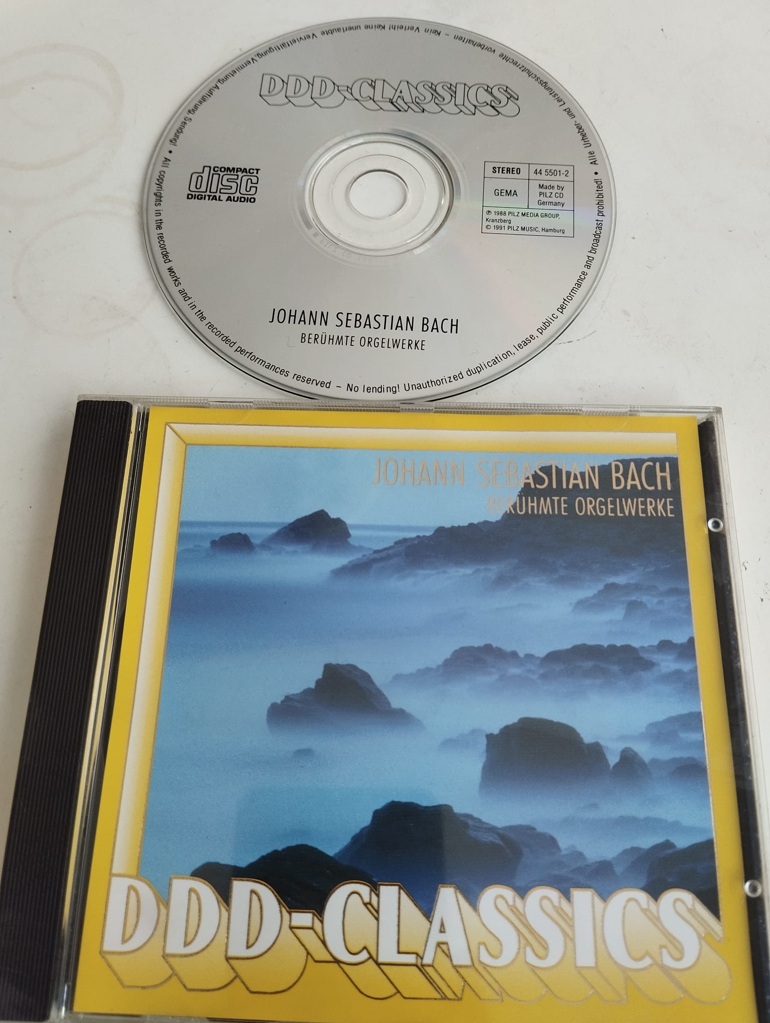 Johann Sebastian Bach, Miklos Spanyi – Berühmte Orgelwerke – 1991 Almanya Basım - 2. El CD Albüm