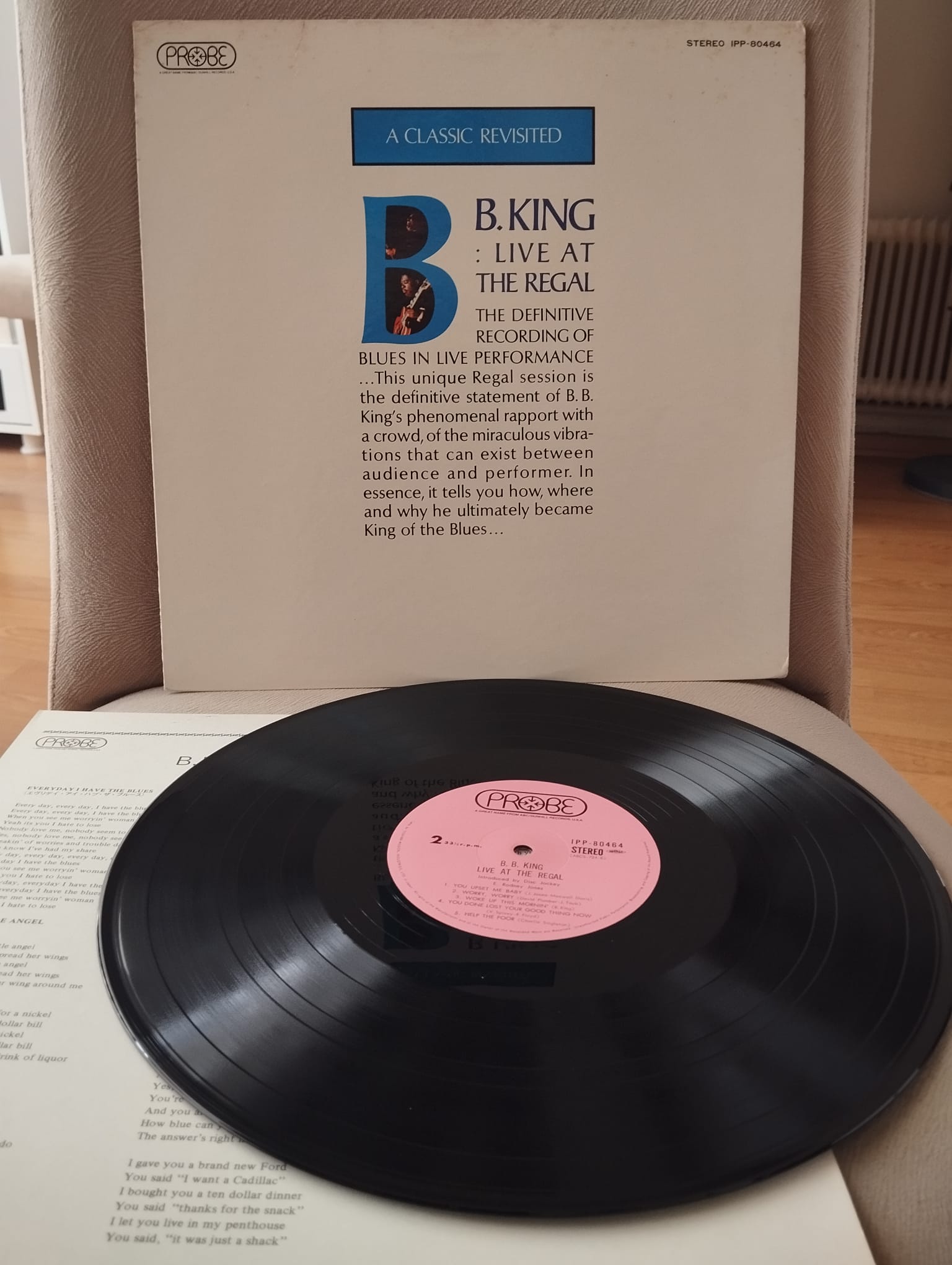 B.B. King – Live At The Regal - 1972 Japonya Basım LP Plak-2.El