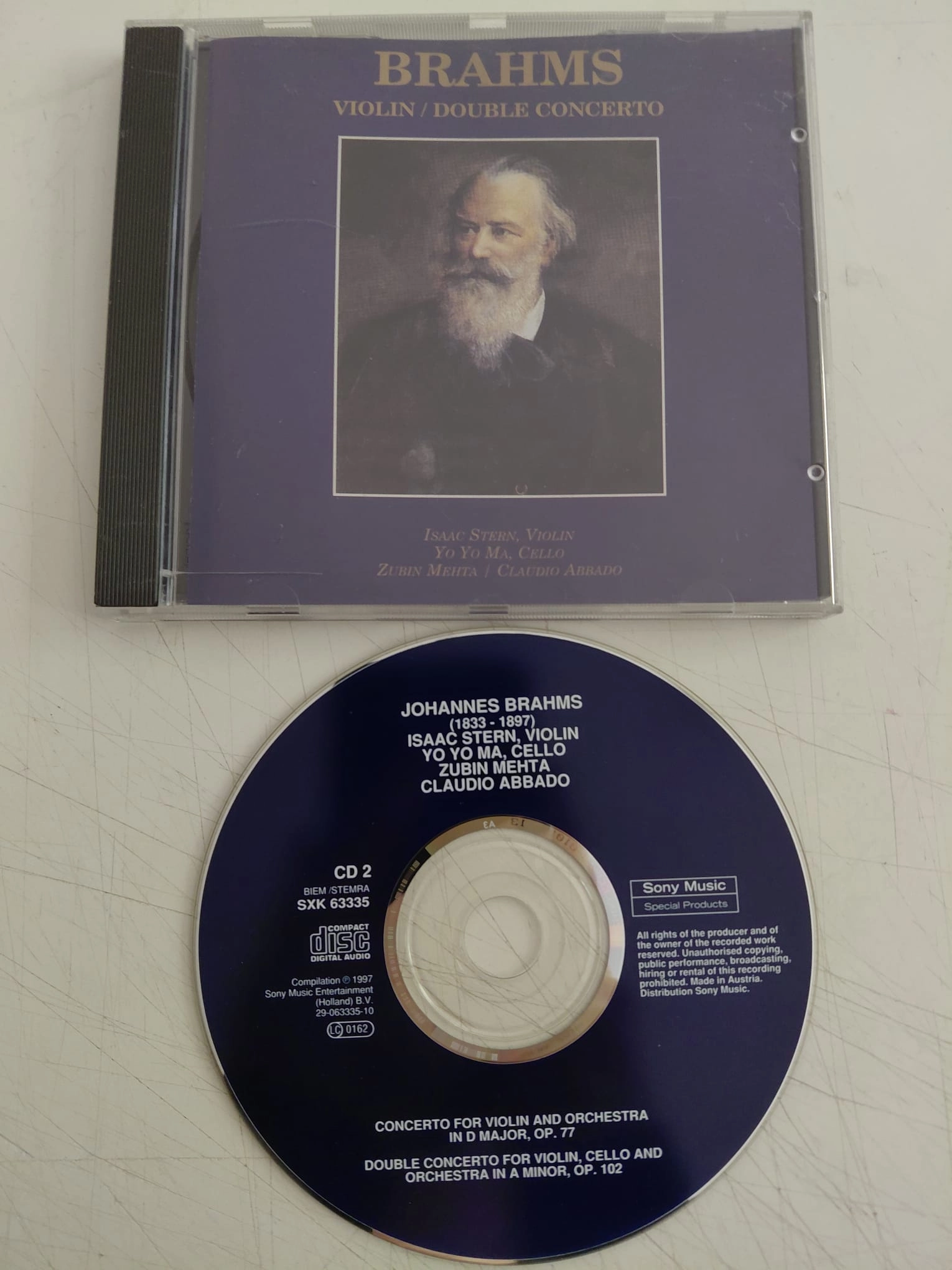 Brahms - Violin /Double Councerto - 1997 Hollanda Basım CD Albüm-2.el