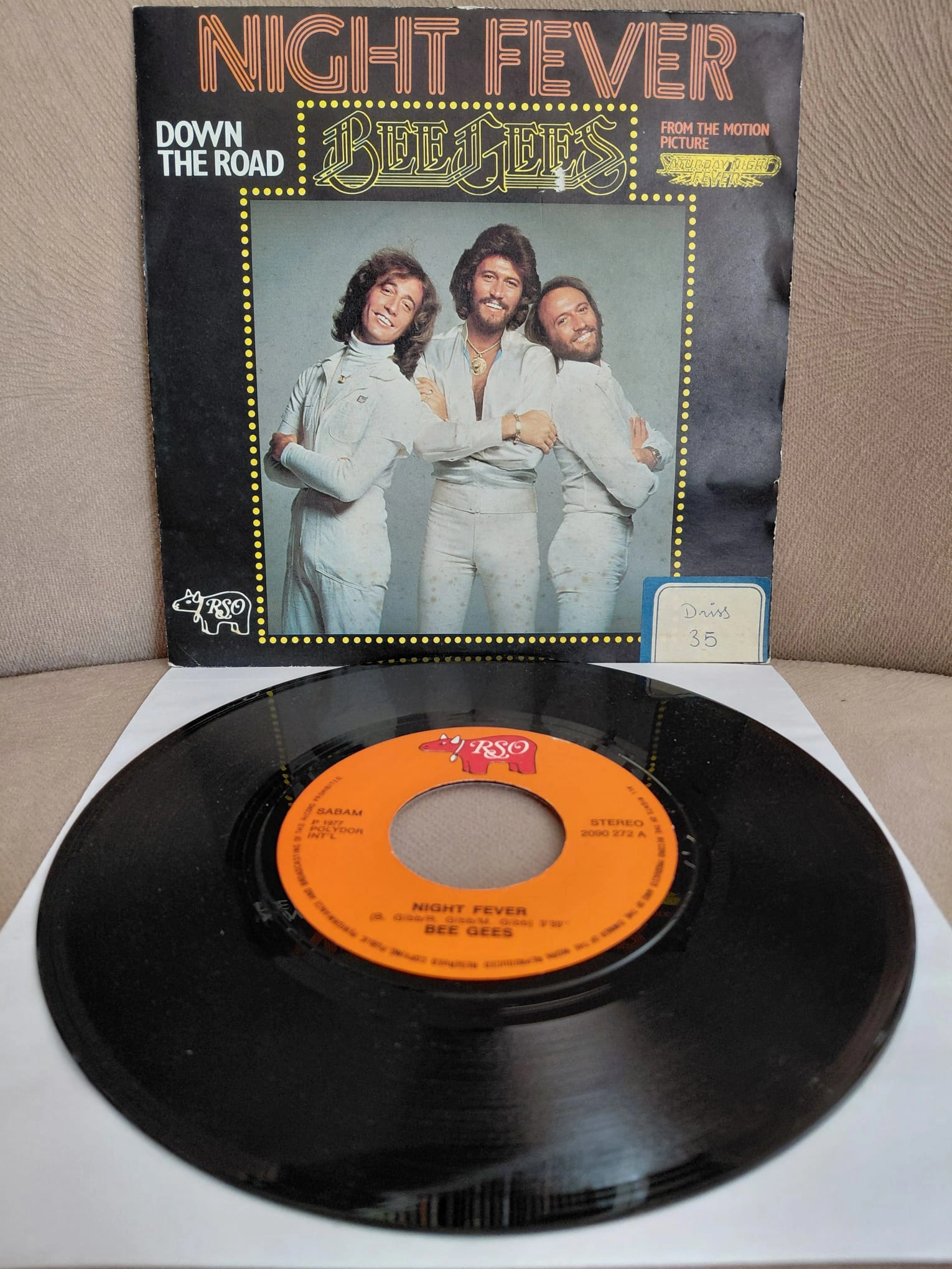 Bee Gees  – Night Fever - 1978  Belçika  Basım 45’lik Plak-2.el
