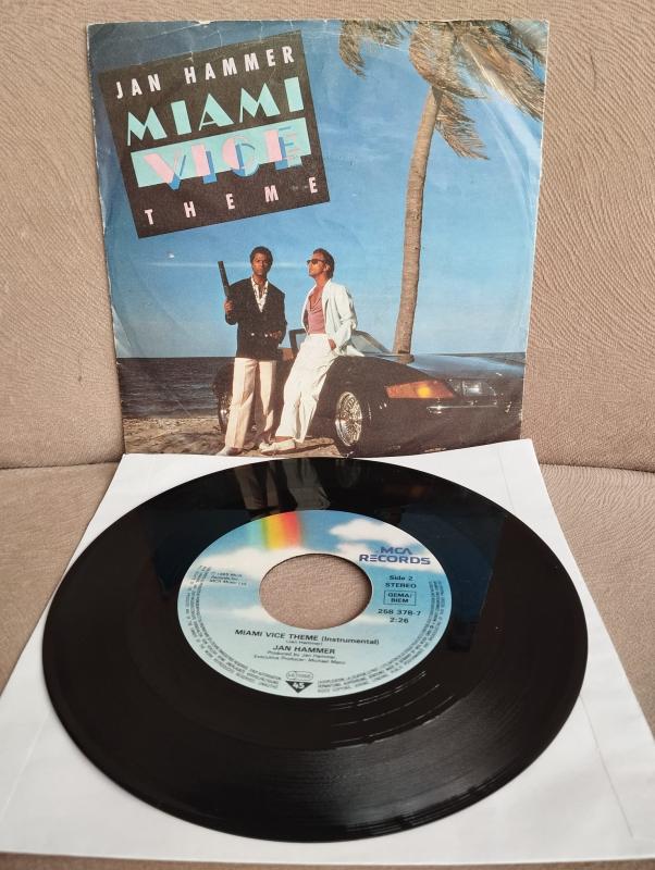 Jan Hammer – Miami Vice Theme - 1985 Almanya Basım 45 lik Plak