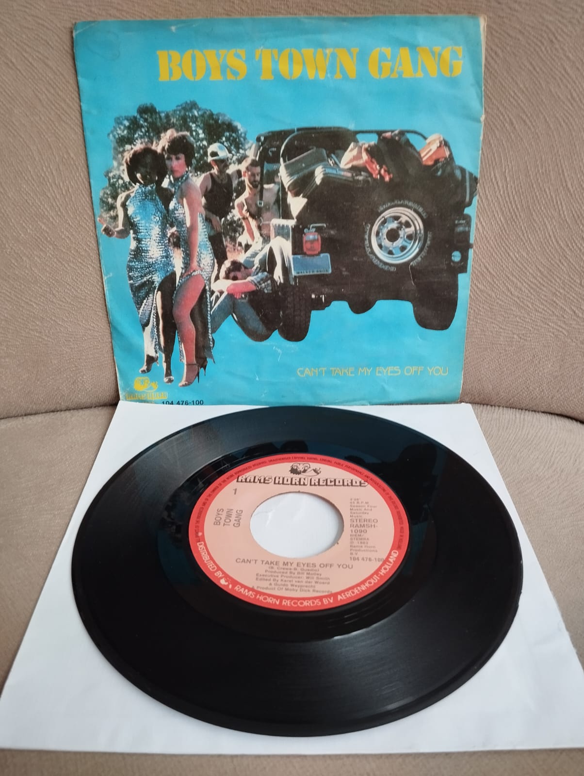BOYS TOWN GANG - CAN’T TAKE MY EYES OFF YOU  - 1982 HOLLANDA BASIM 45 LİK PLAK-2.EL