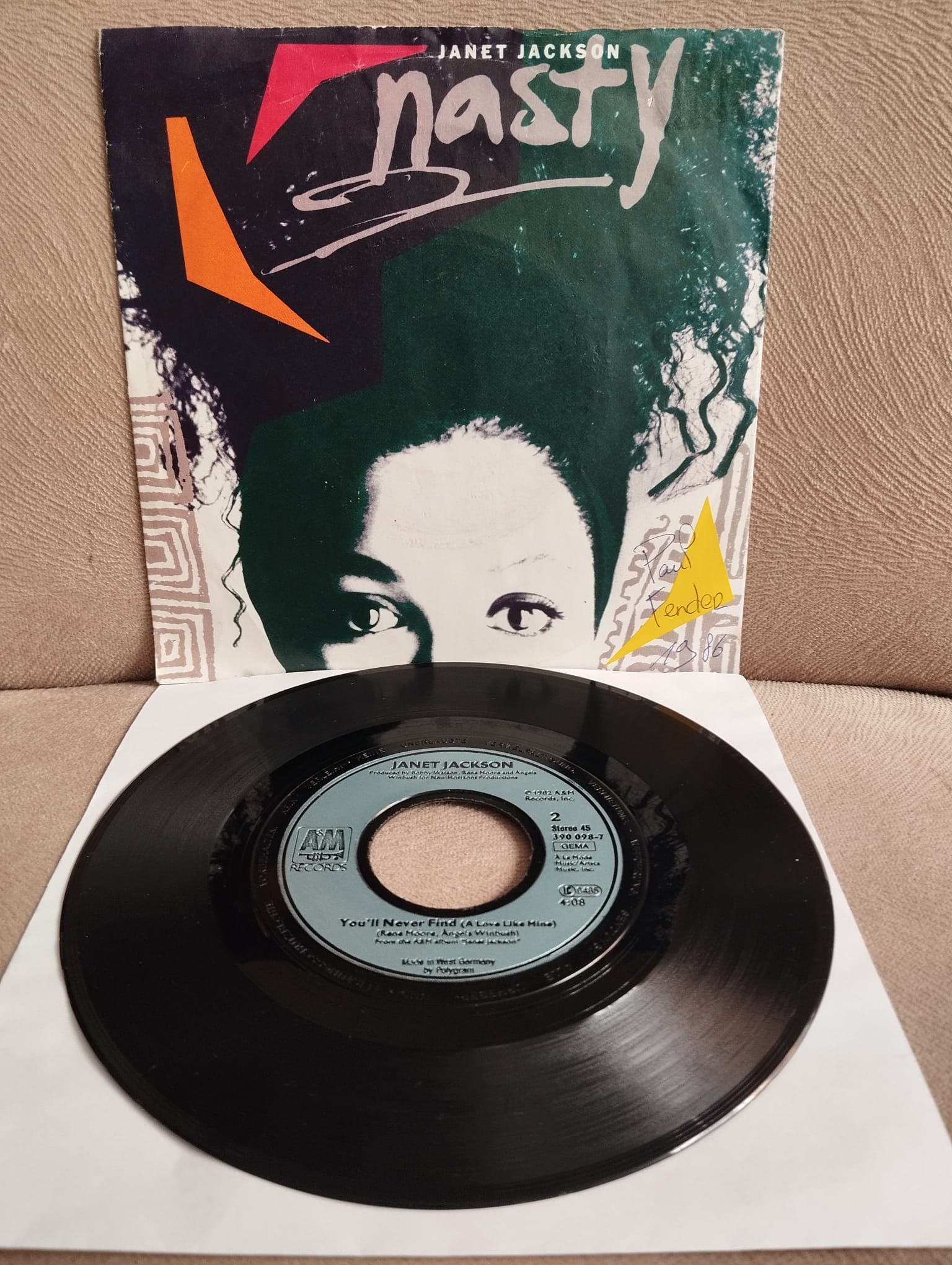 Janet Jackson – Nasty  - 1986  Almanya Basım 45 lik Plak