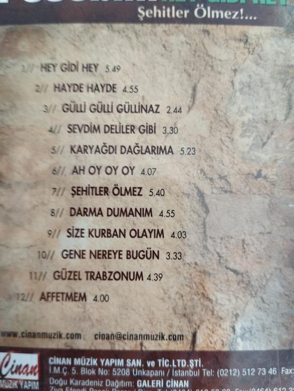 Recebim – Hey Gidi Hey –  Türkiye Basım  2. El CD  Albüm