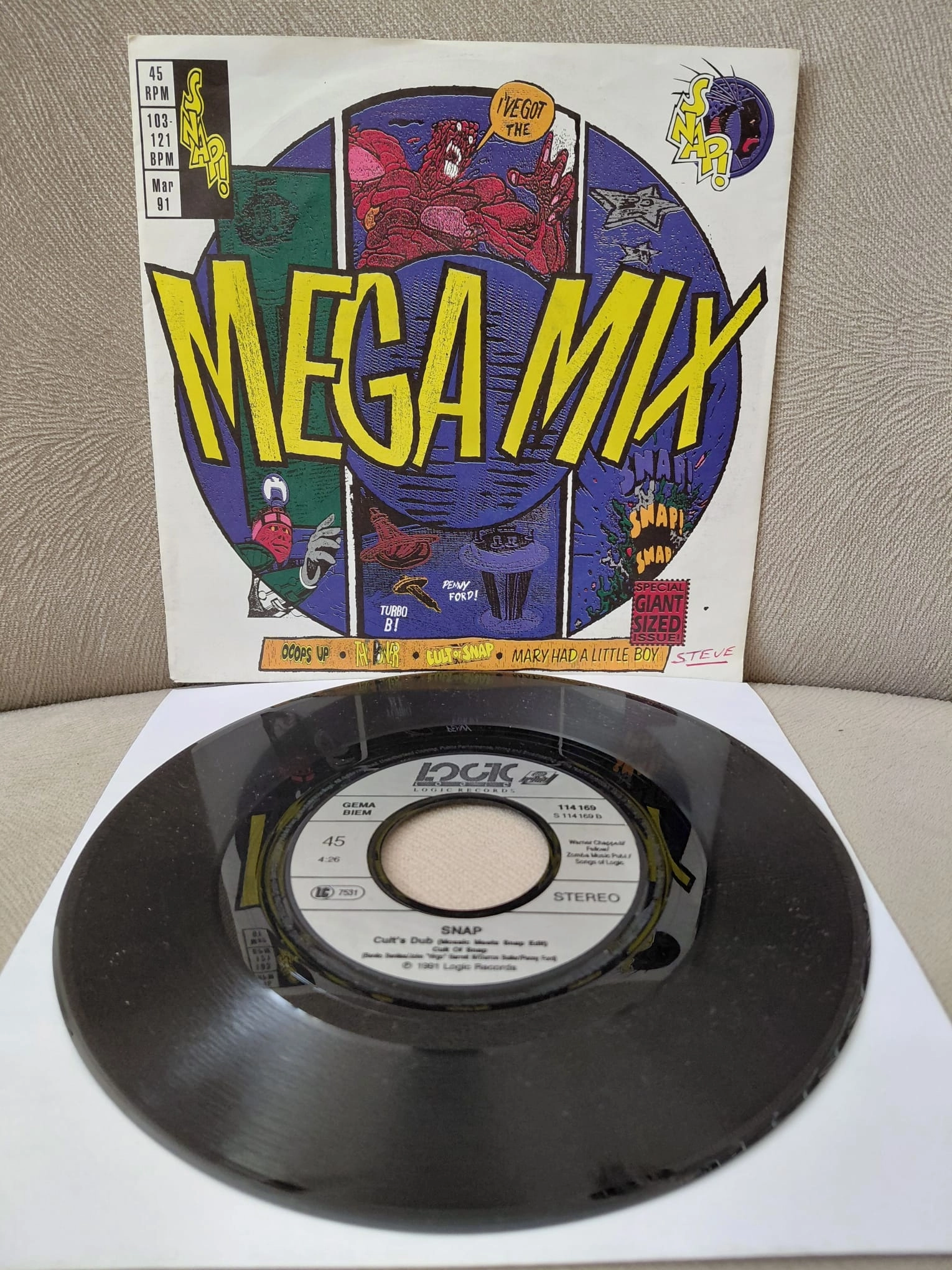 SNAP – Mega Mix - 1991 Almanya Basım 45’lik Plak