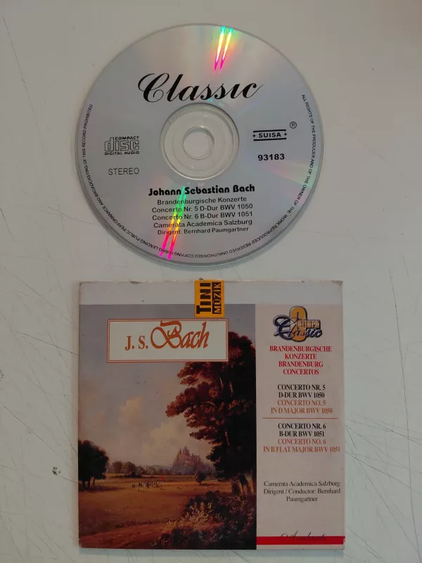 J.S Bach - Concerto Nr.5 /Nr.6  - Avrupa Basım  CD Albüm-2.el