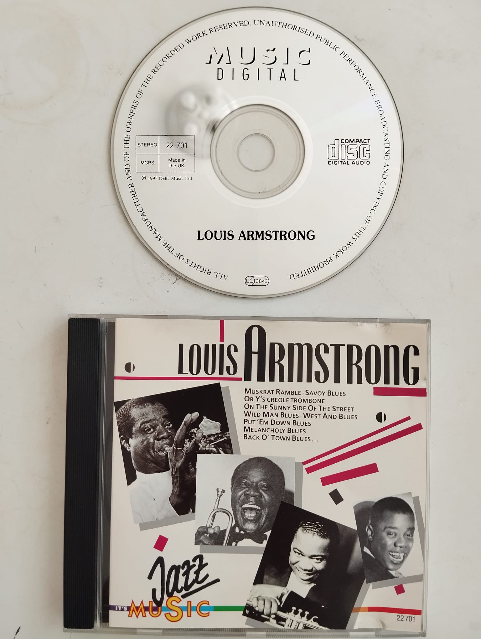 Louis Armstrong ‎– Jazz Music - 1995 Avrupa Basım 2. El  CD Albüm