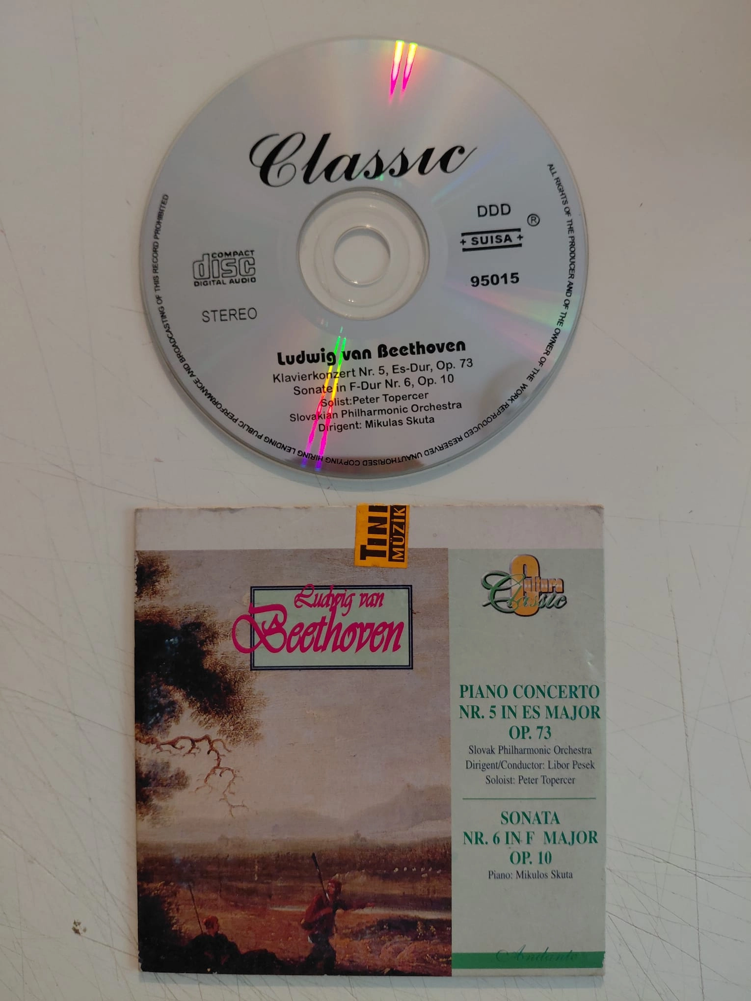 Beethoven  - Piano Concerto Nr.5 /Sonata Nr.6  - Avrupa Basım  CD Albüm-2.el