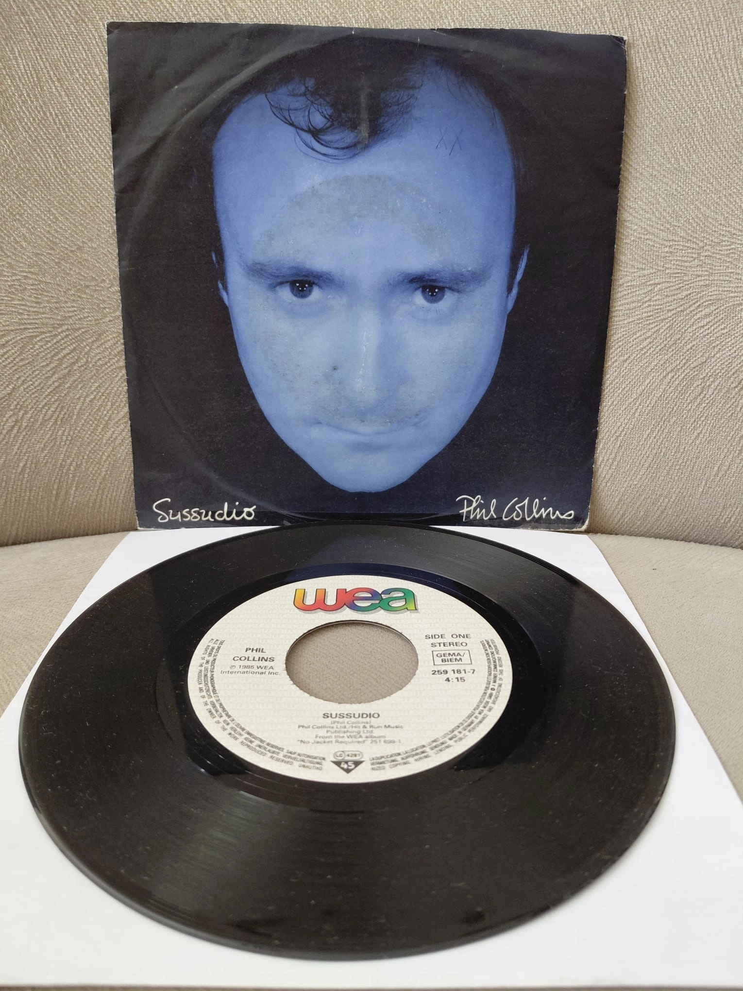 Phil Collins  –  Sussudio  -  1985  Almanya Basım  45’lik  Plak