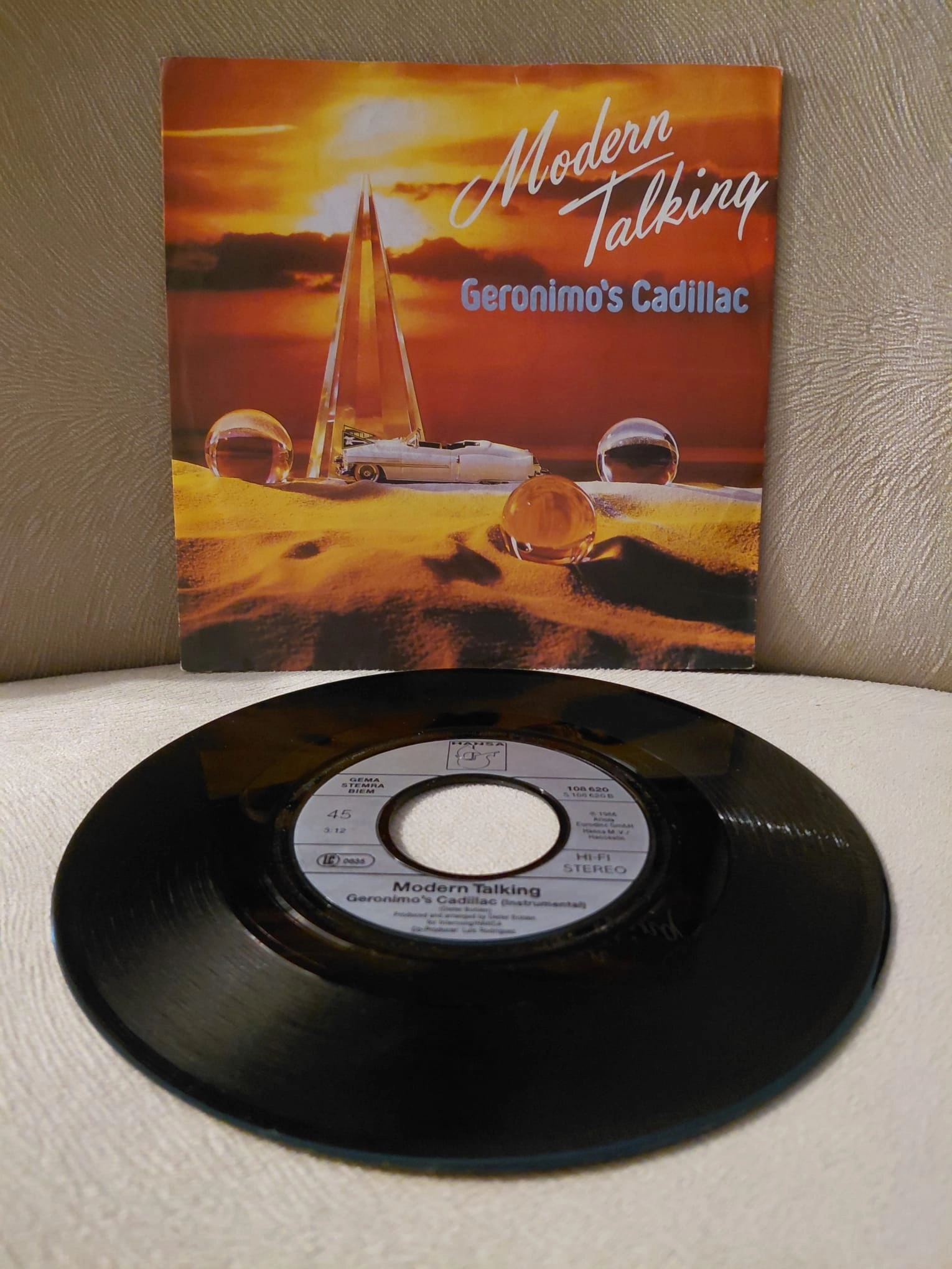 Modern Talking  – Geronimo’s Cadillac -  1986  Almanya Basım 45lik Plak - Dönem Basımdır