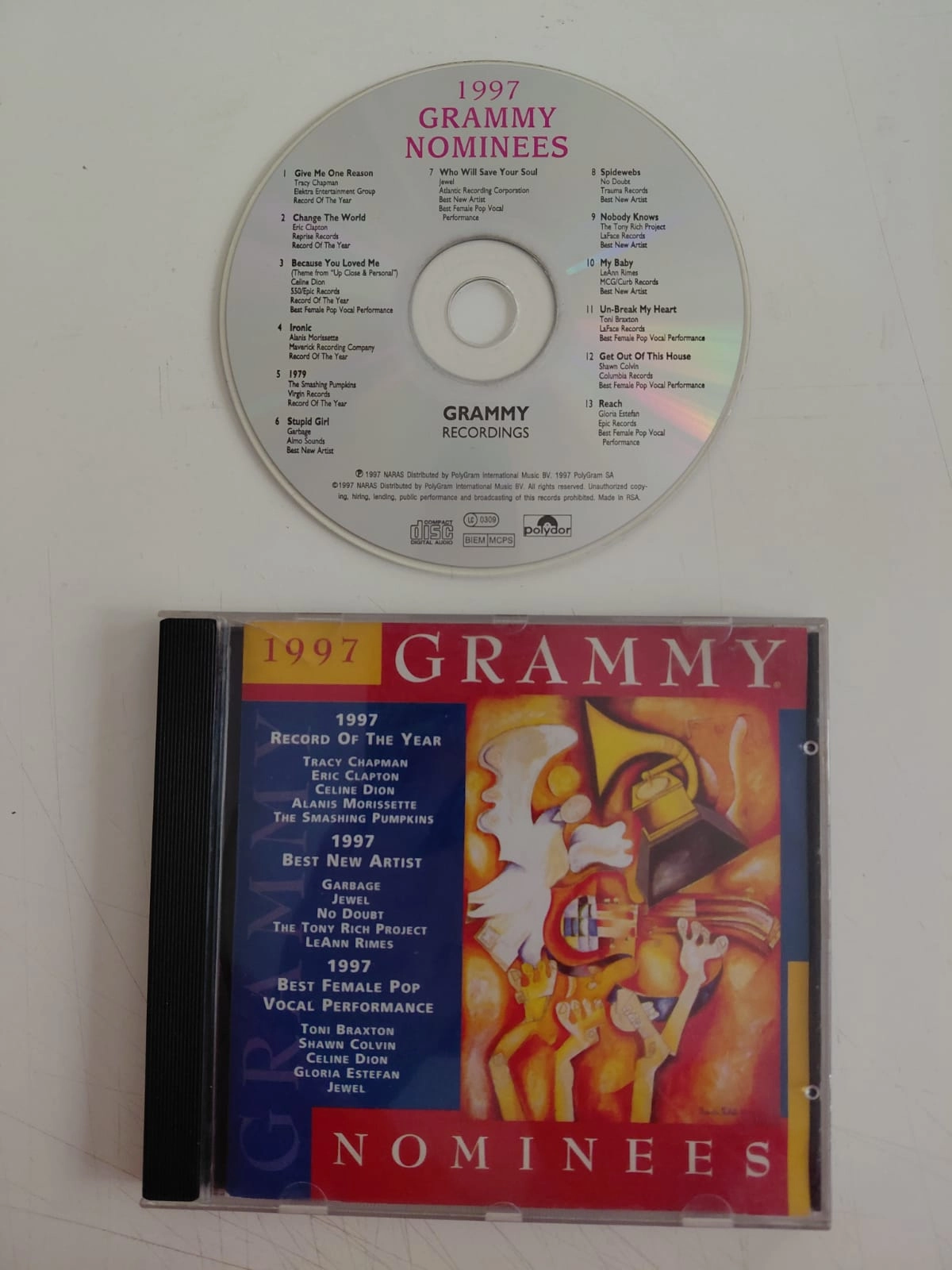 1997 Grammy Nominees - 1997 Güney Afrika Basım CD Albüm-2.el
