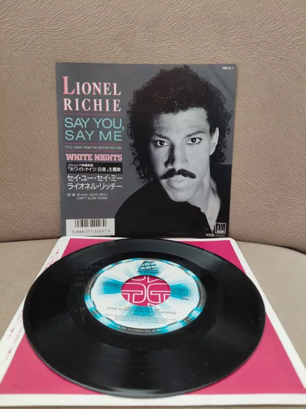 Lionel Richie  –  Say You, Say Me / Can’t Slow Down - 1986  Japonya  Basım 45’lik Plak-2.el