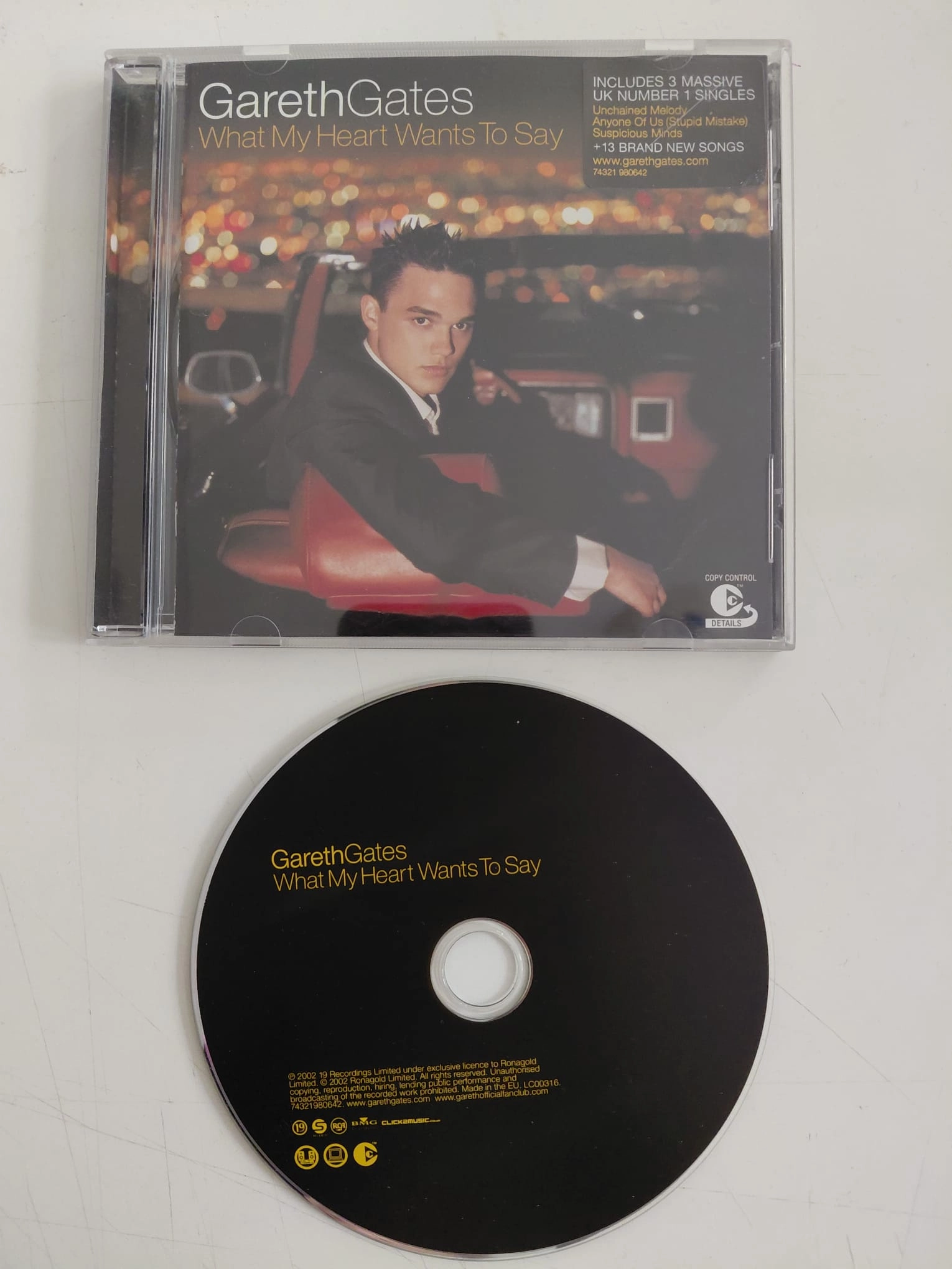 Gareth Gates – What My Heart Wants To Say - 2002 İngiltere Basım CD Albüm-2.el