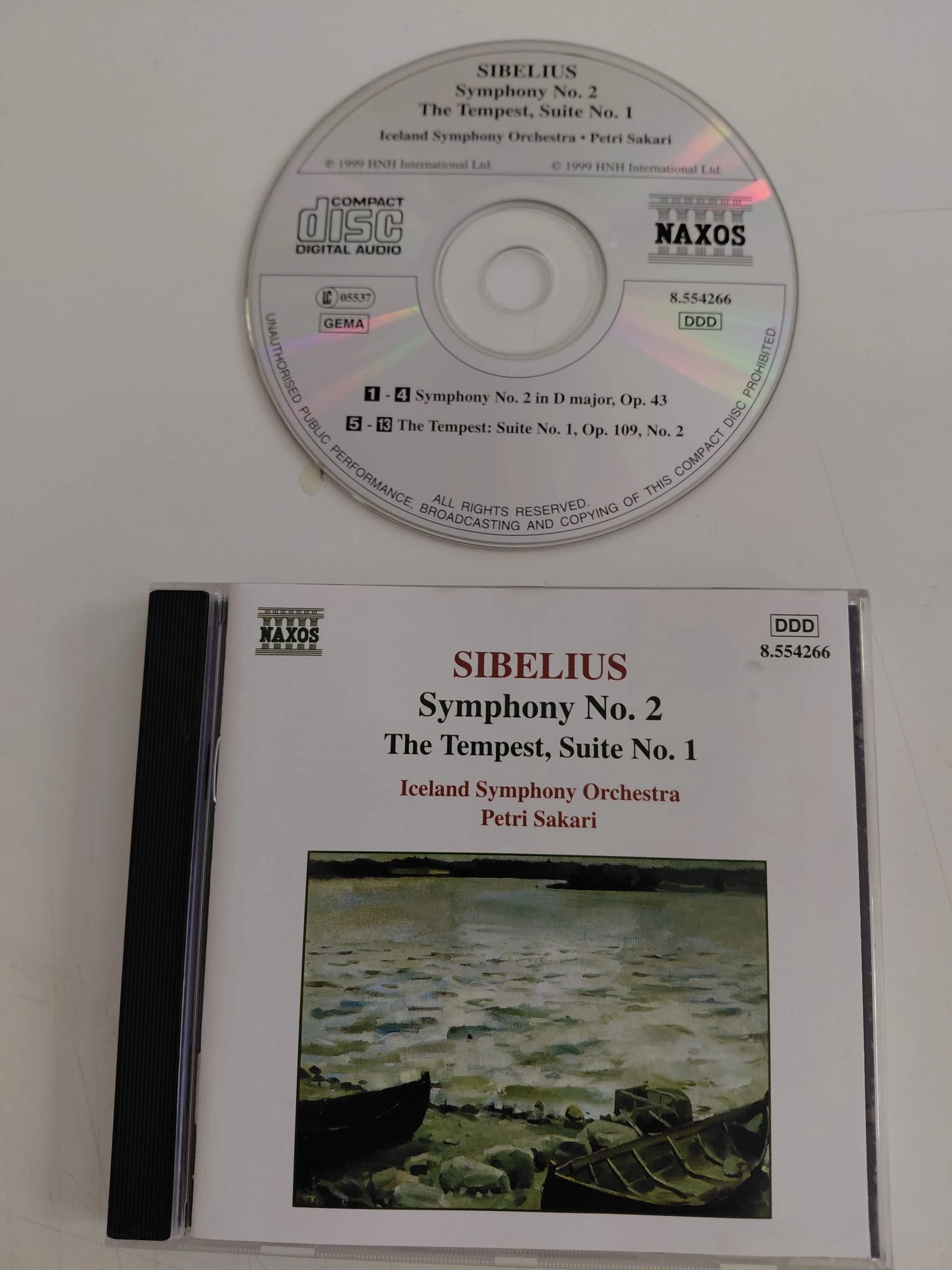 Sibelius  –  Symphony No. 2 • The Tempest, Suite No. 1 – 1999  Almanya Basım - CD Albüm-2.el