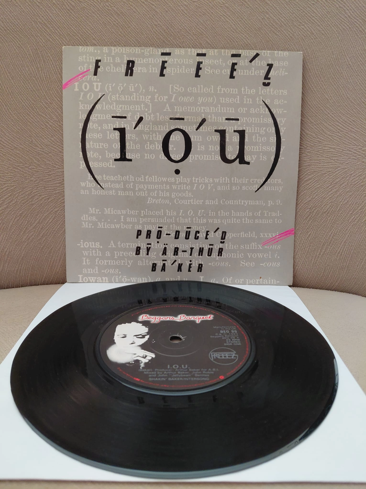 Freeez  –  I.O.U.  - 1983  İngiltere Basım 45’lik  Plak