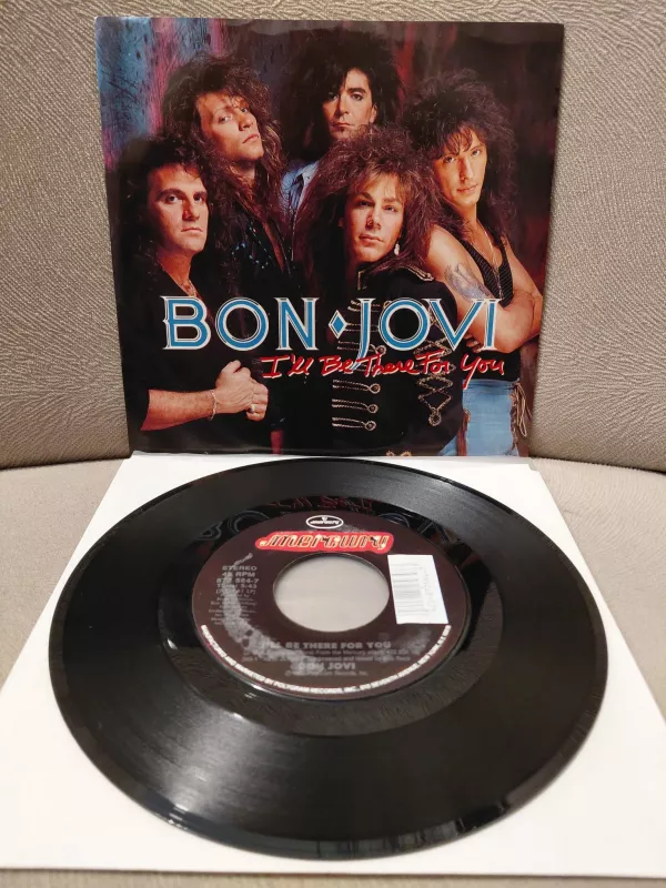 Bon Jovi  –  I’ll Be There For You - 1989  USA Basım 45lik Plak-2.el