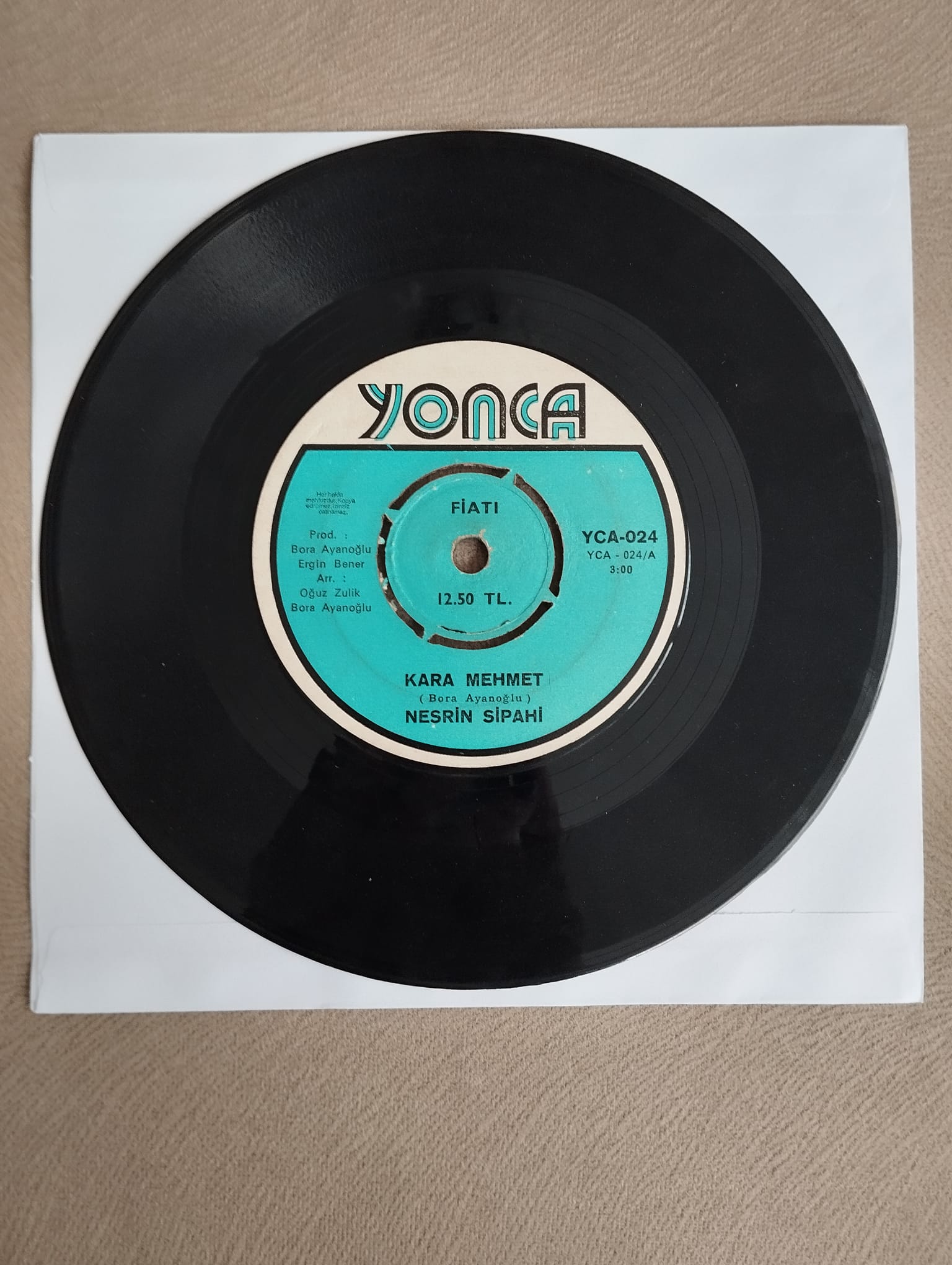 Nesrin Sipahi – Kara Mehmet / Yunus -  1971 Türkiye Basım 45 lik Plak-2.el