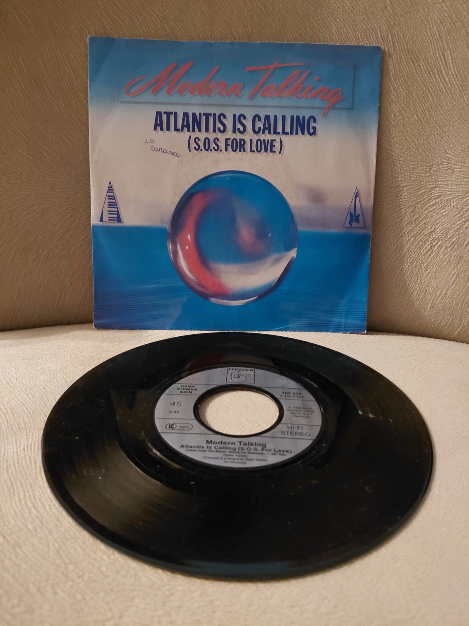 Modern Talking  – Atlantis Is Calling (S.O.S. For Love) -  1986  Almanya Basım 45lik Plak
