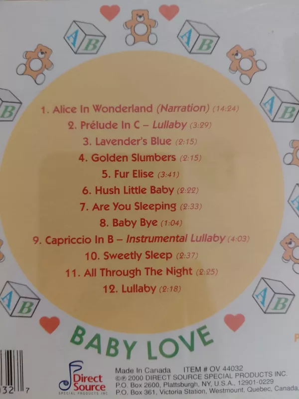 Baby Love - Goodnight Baby  - Kanada Basım  CD Albüm-2.el