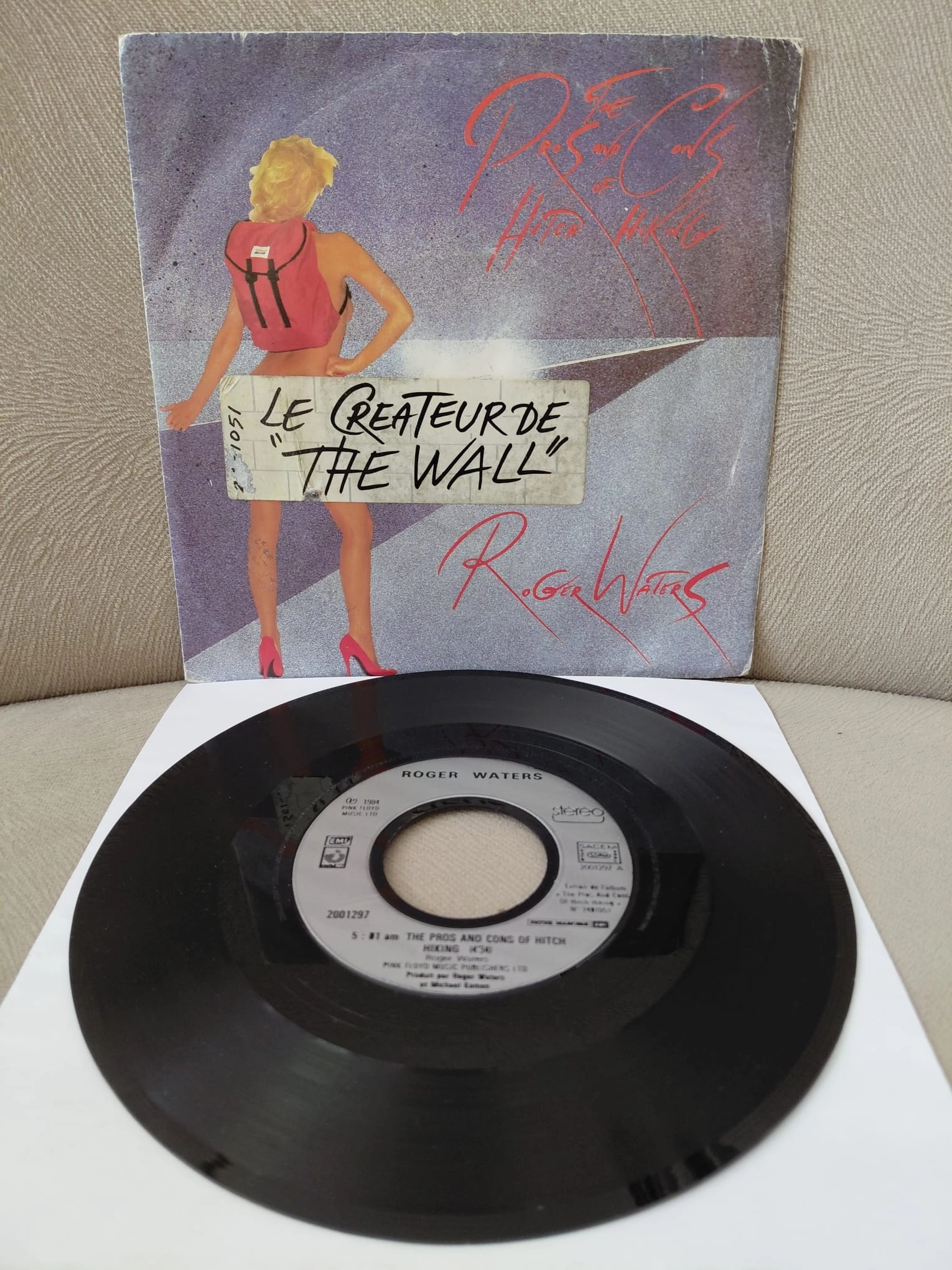 Roger Waters  –  The Pros And Cons Of Hitch Hiking  -  1984  Fransa Basım  45’lik  Plak