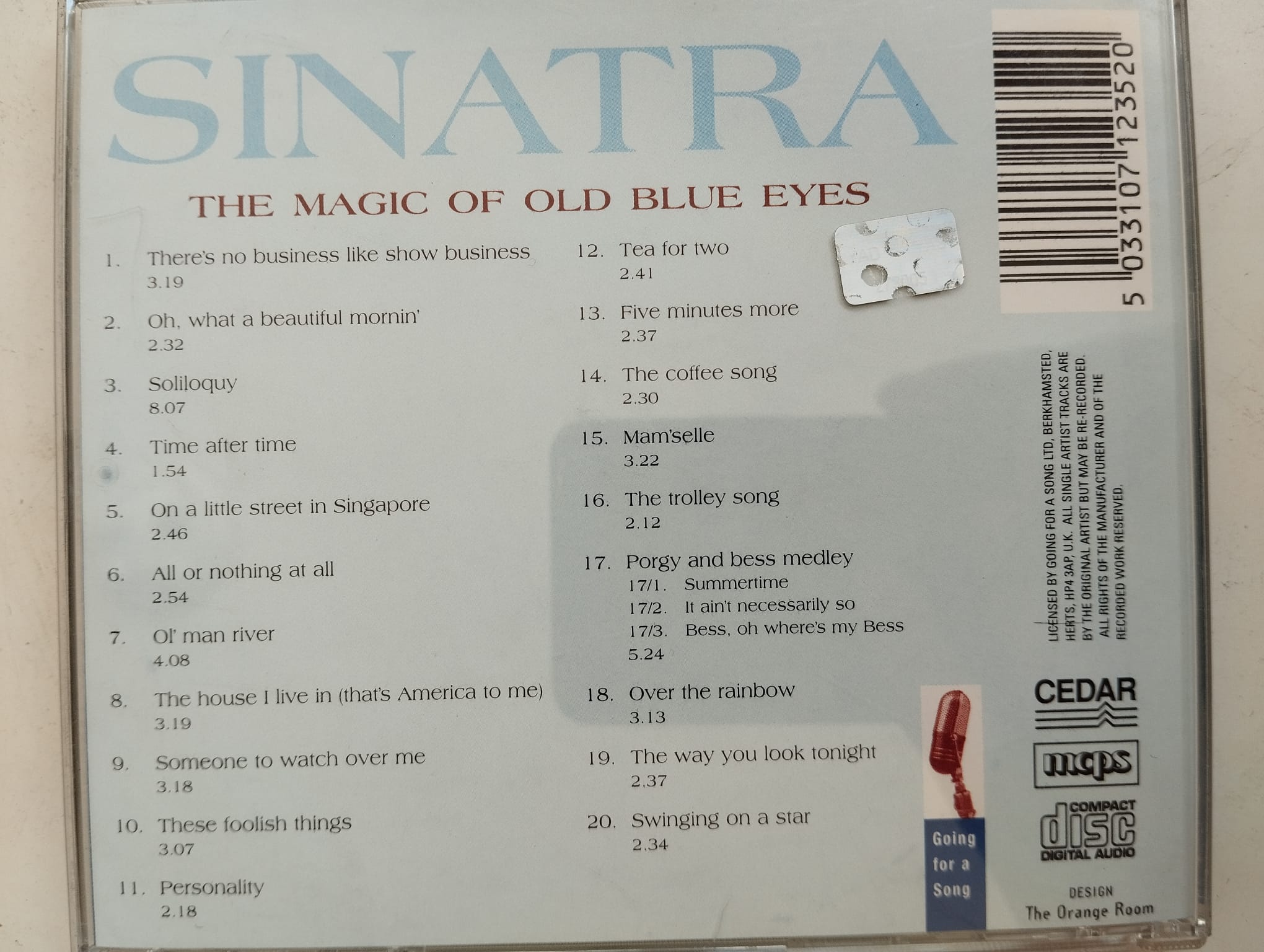 Frank Sinatra – The Magic Of Old Blue Eyes - Avrupa Basım 2. El  CD Albüm