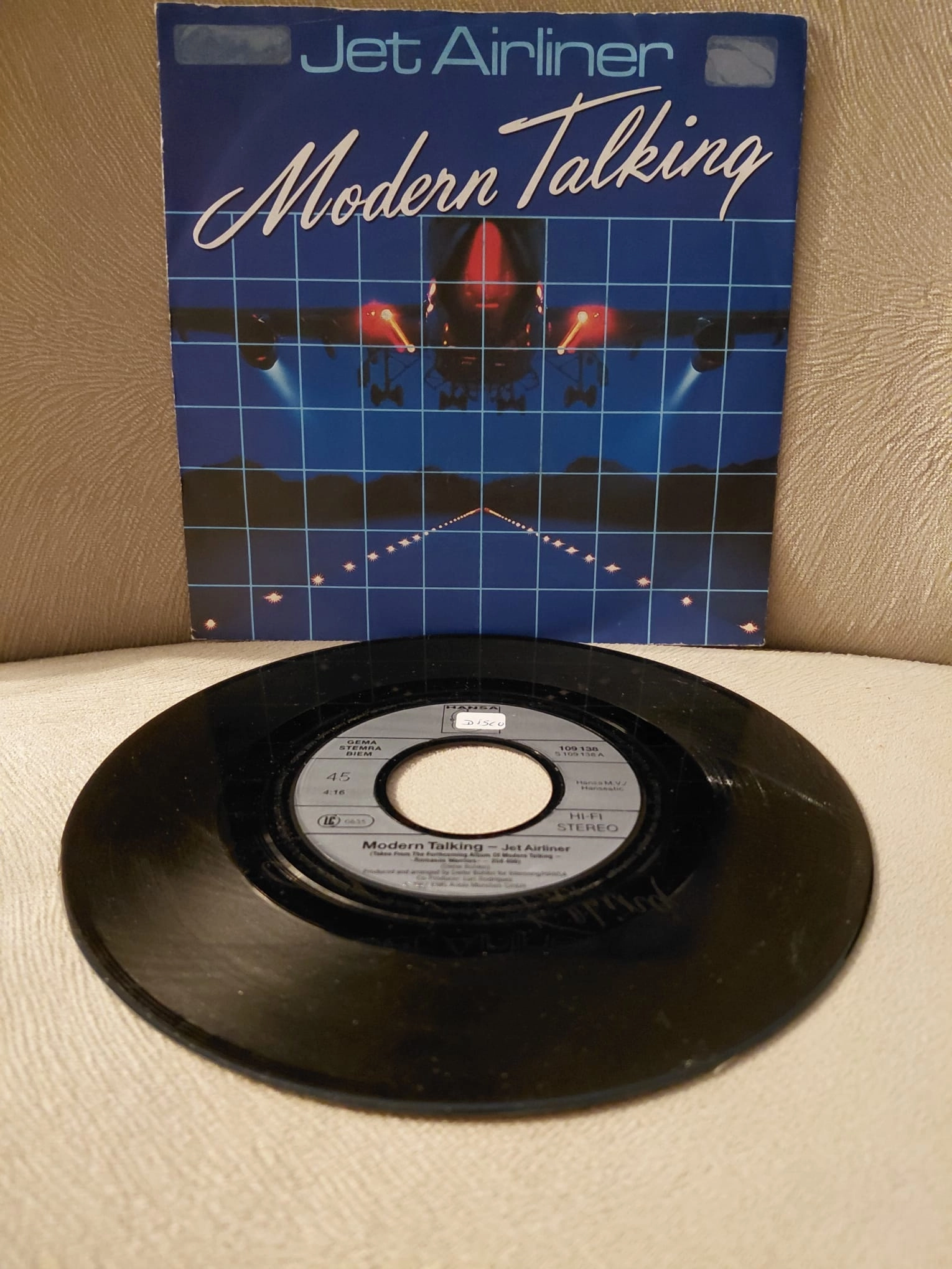 Modern Talking  –  Jet Airliner -  1987  Almanya Basım 45lik Plak